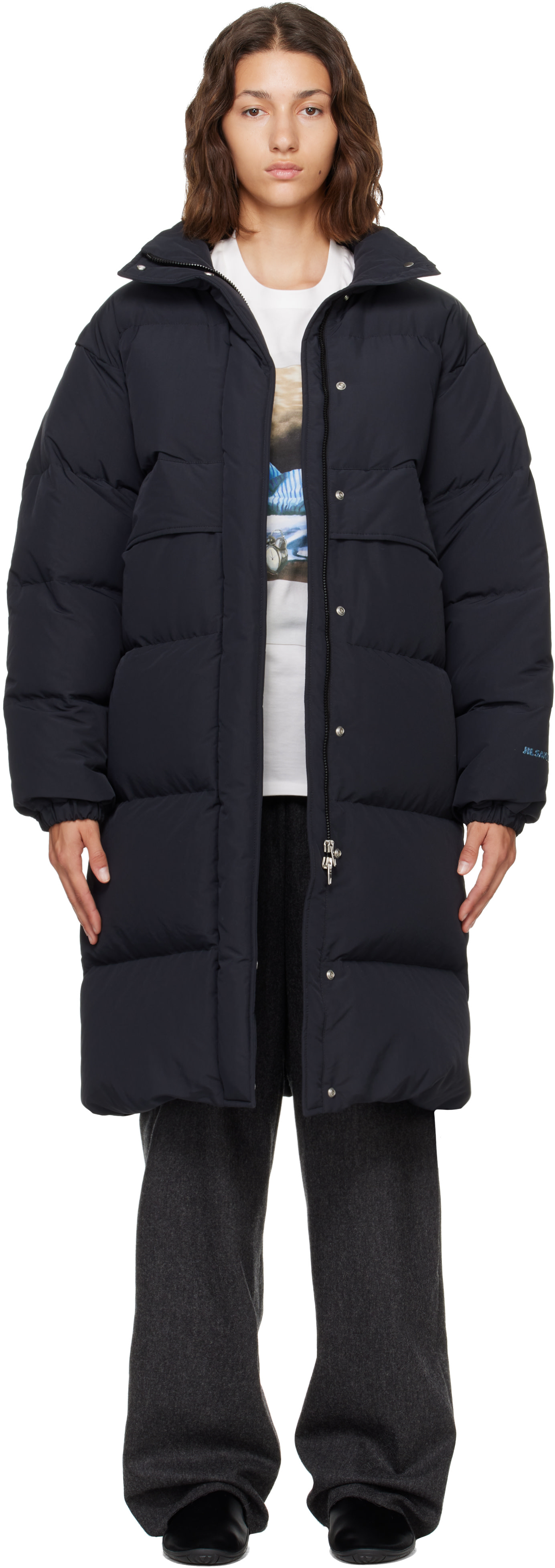 Jil Sander - Black Logo Oversized Down Parka