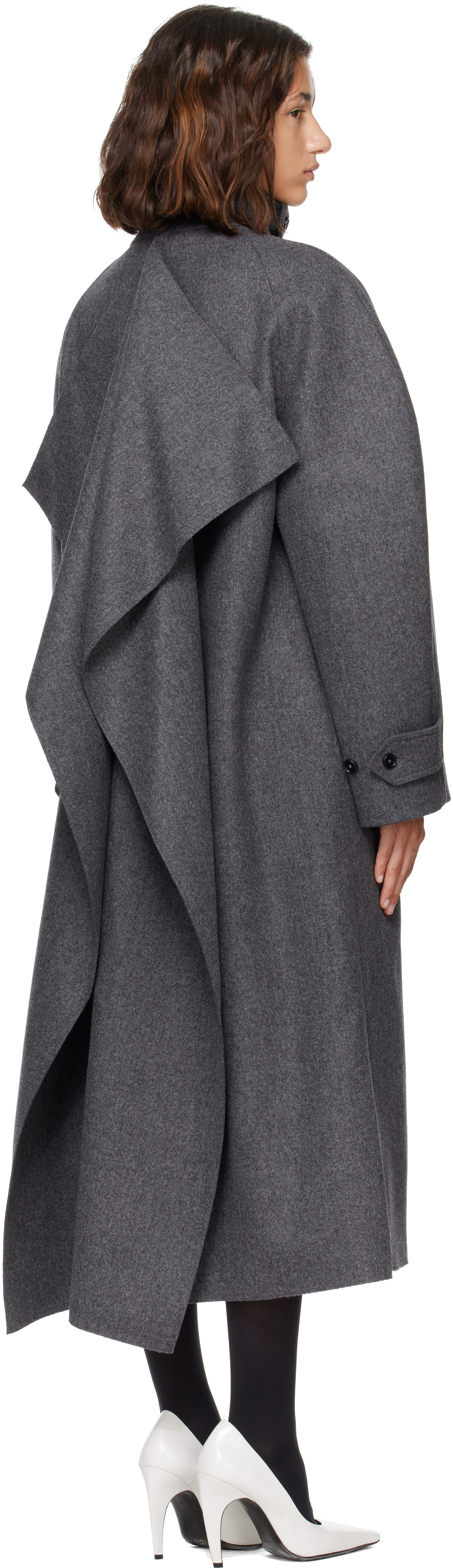 Jil Sander - Gray Double Wool Coat