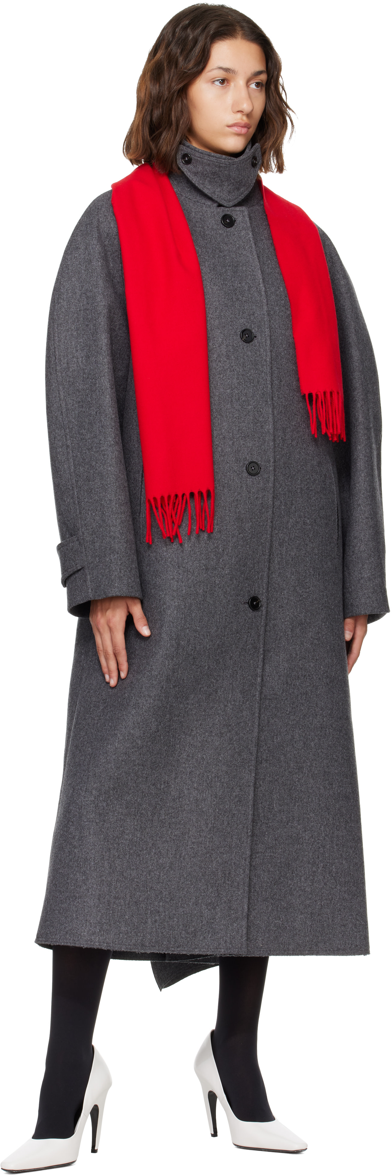 Jil Sander - Gray Double Wool Coat