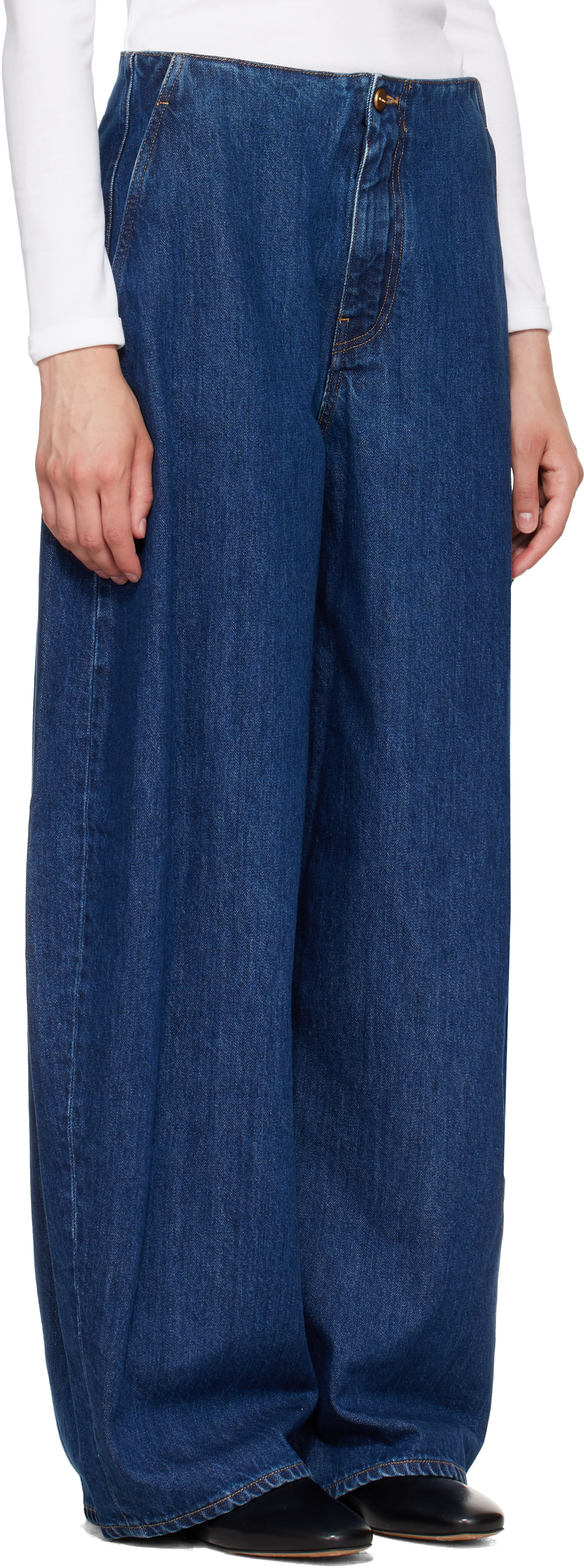Jil Sander - Jean léger décontracté bleu marine