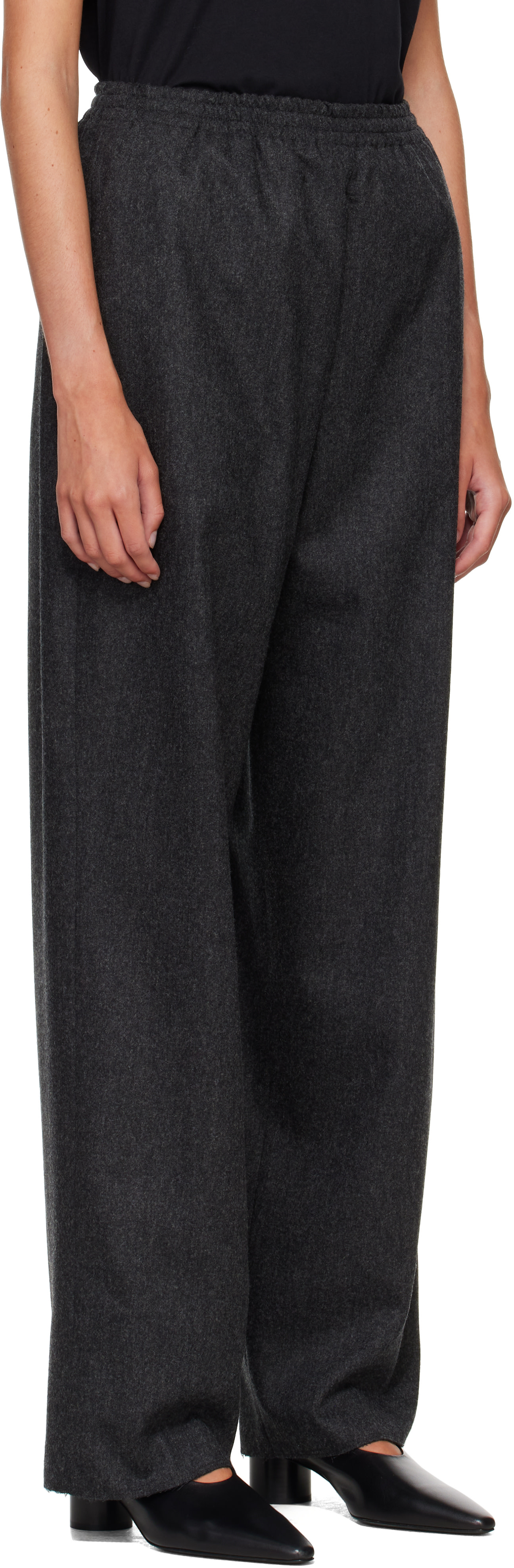 Jil Sander: Gray Wool Flannel Trousers | SSENSE