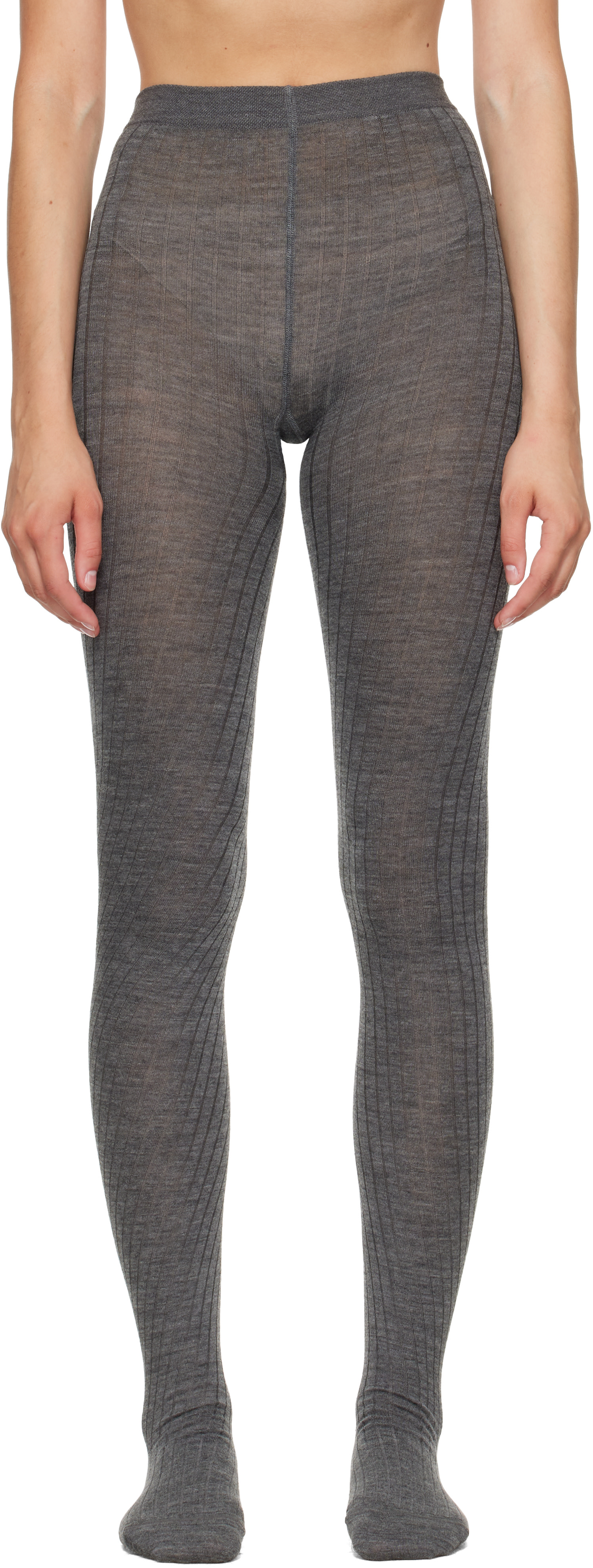Jil Sander - Gray Wool Blend Tights