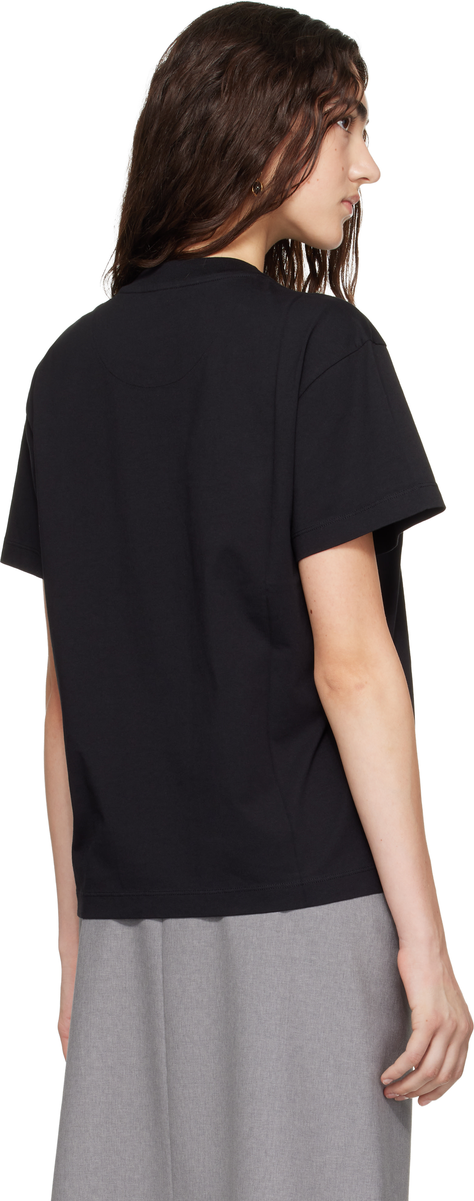 Jil Sander: Black Cotton Crew-Neck T-shirt | SSENSE