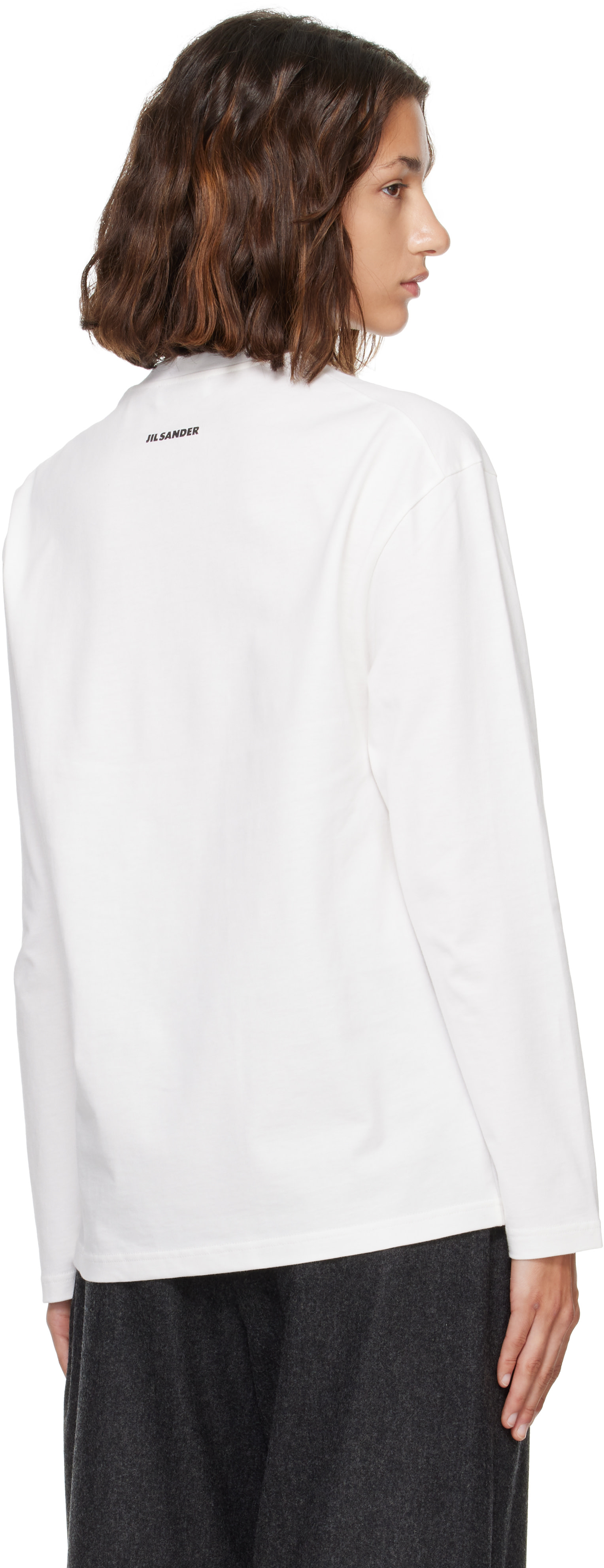 Jil Sander: Off-White Photograph Long-Sleeve T-shirt | SSENSE