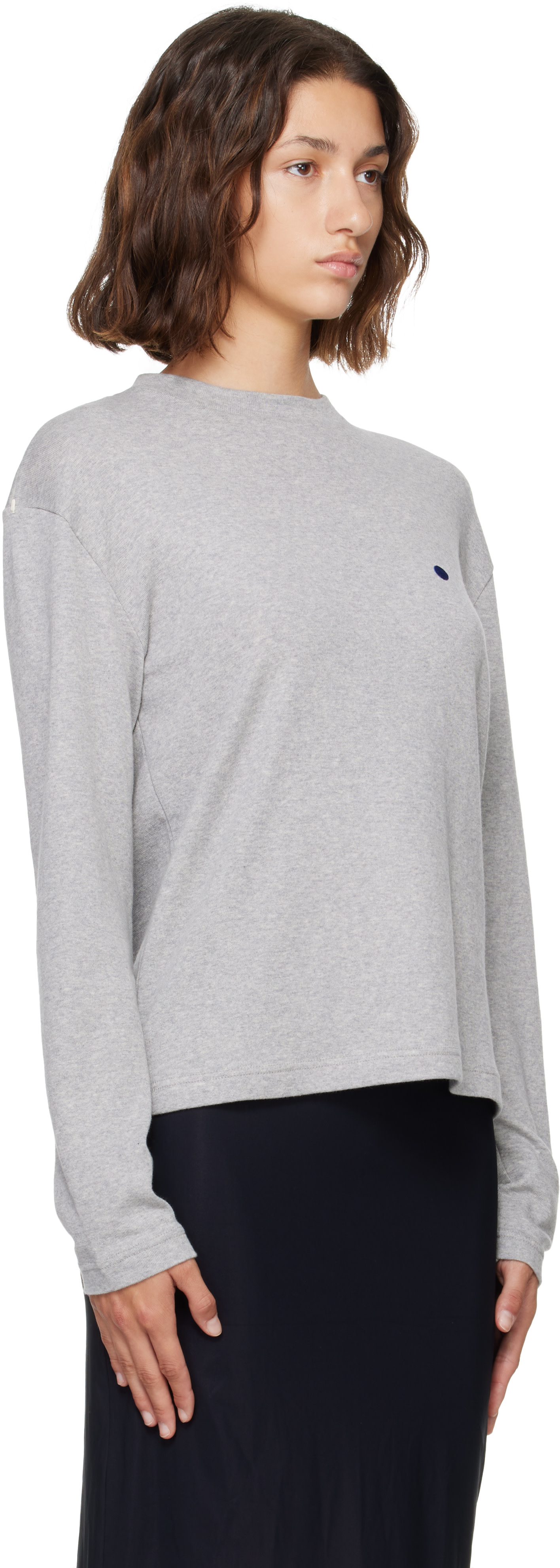Jil Sander: グレー コットンカシミヤ Tシャツ | SSENSE 日本