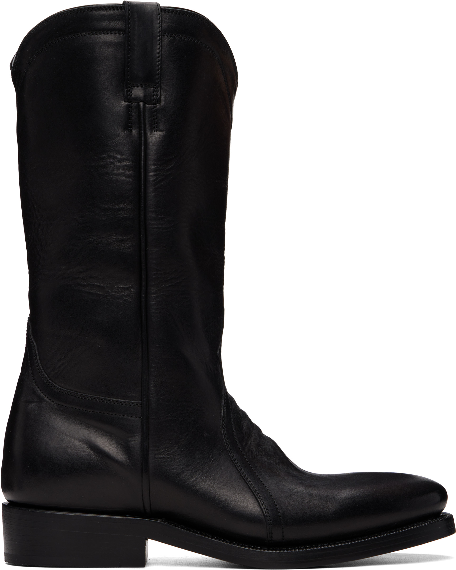 Jil Sander - Bottes noires en cuir
