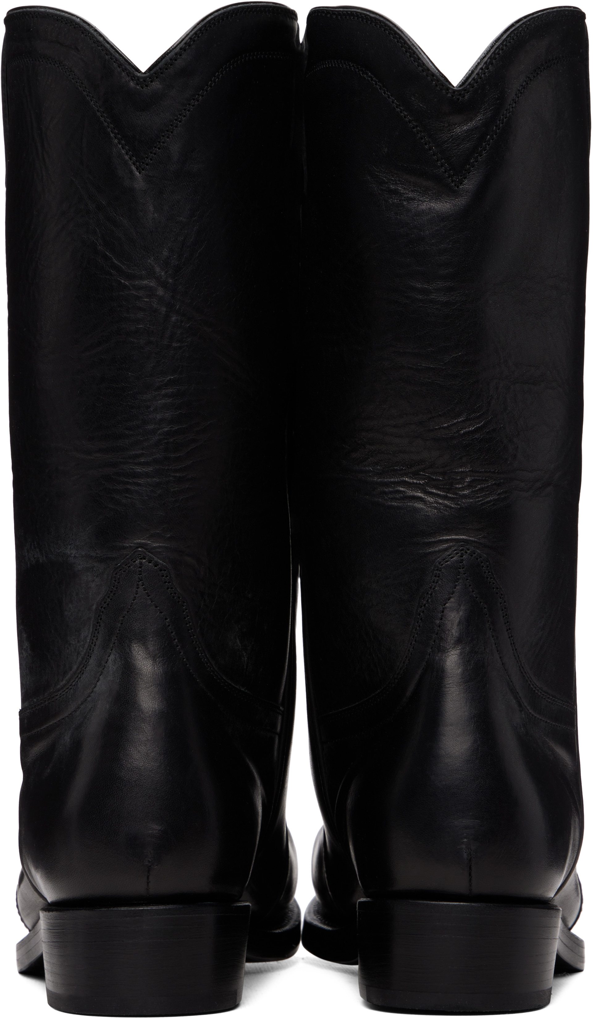Jil Sander - Bottes noires en cuir