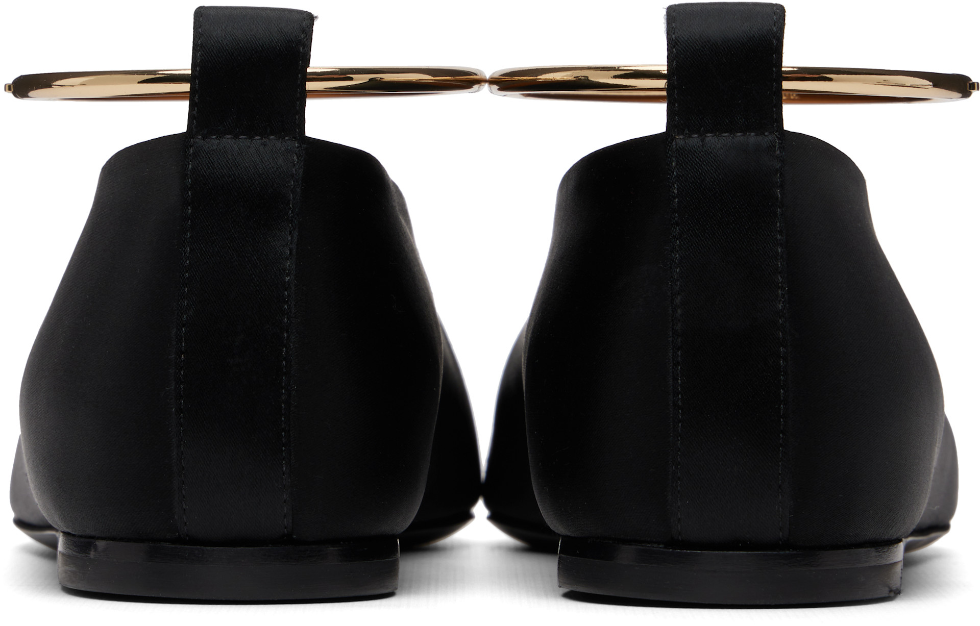JIL SANDER│ジルサンダー Ring フラットシューズ 黒 Jil Sander: ブラック Ring フラットシューズ | SSENSE 日本