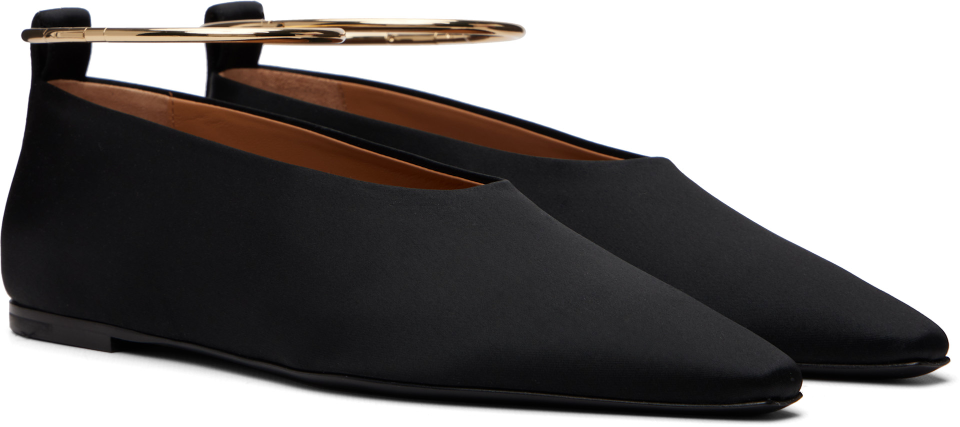 JIL SANDER│ジルサンダー Ring フラットシューズ 黒 Jil Sander: ブラック Ring フラットシューズ | SSENSE 日本