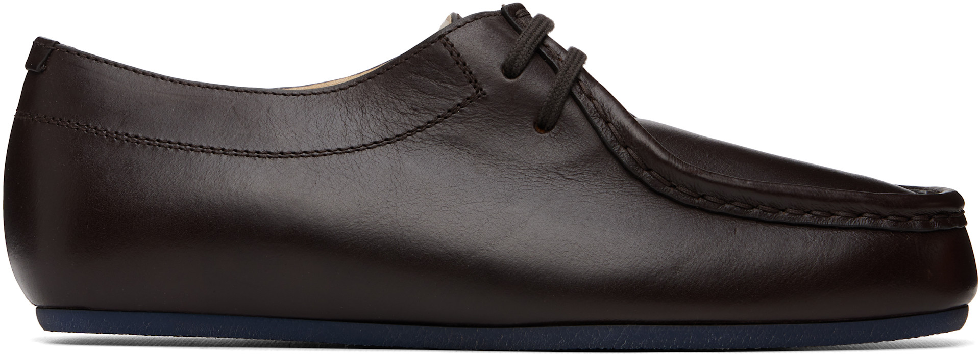 Jil Sander - Derbys brun et bleu à laçage