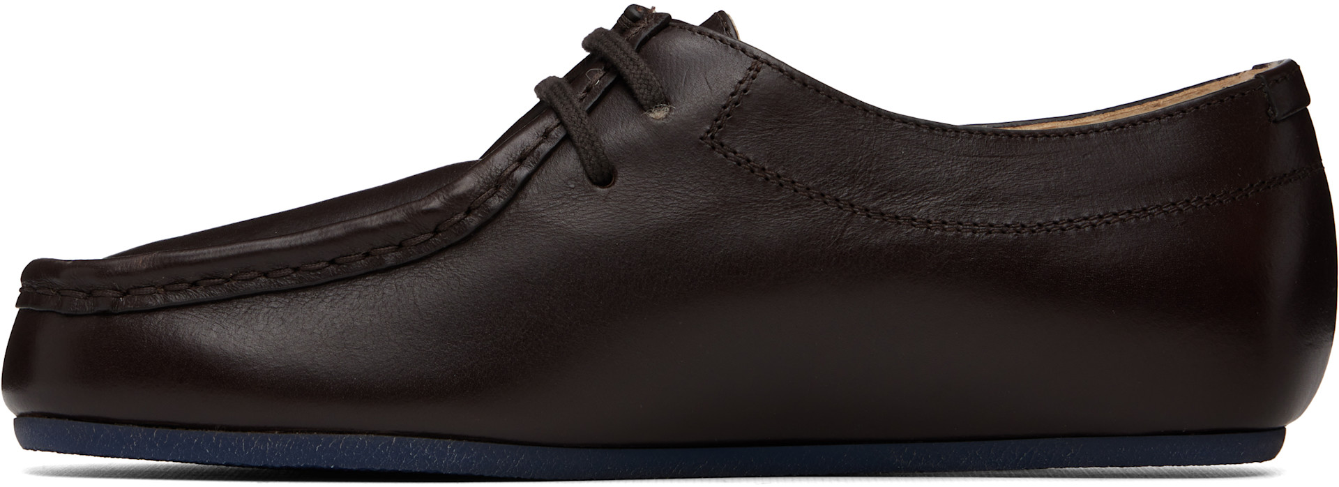Jil Sander - Derbys brun et bleu à laçage