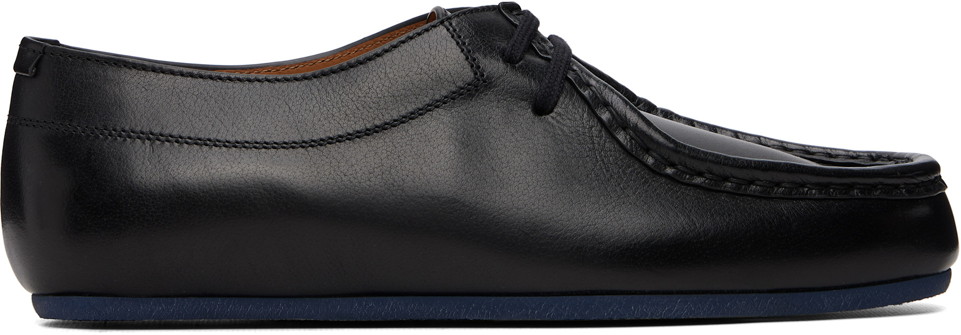 Jil Sander - Derbys noir et bleu à laçage
