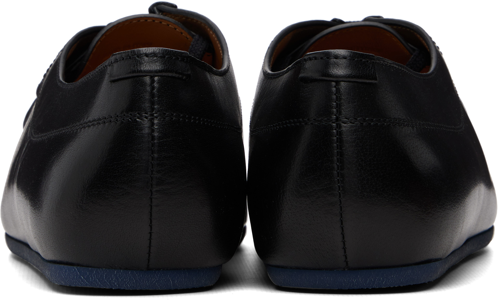 Jil Sander - Derbys noir et bleu à laçage