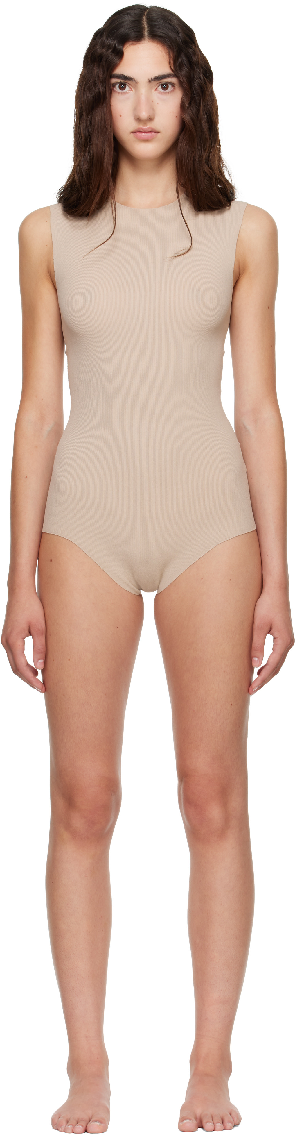 Jil Sander - Justaucorps sans manches beige