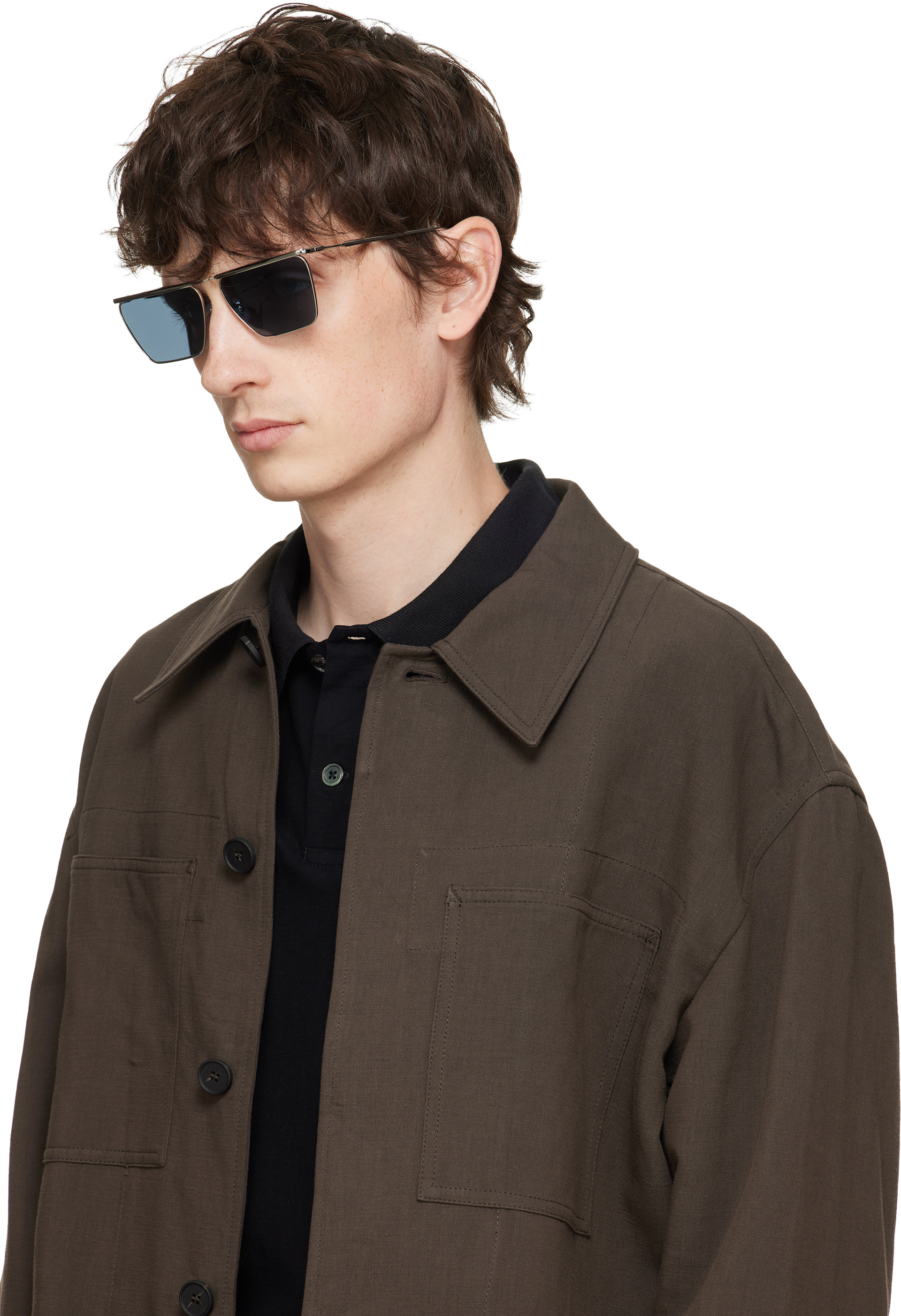 Jil Sander: Silver Oliver Peoples Wireframe 'Edition 2' Sunglasses