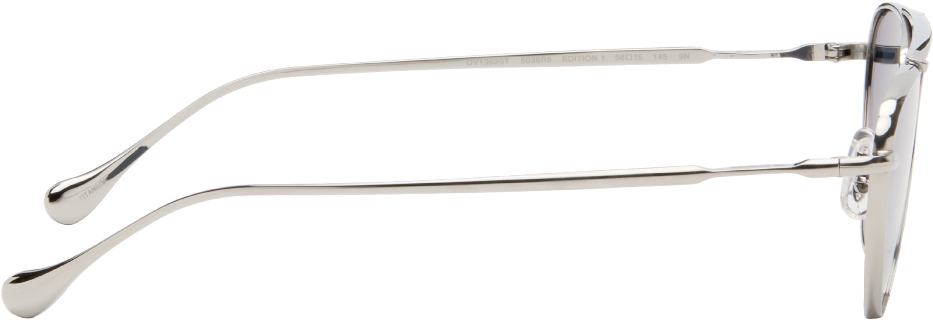 Jil Sander - Silver Oliver Peoples 'Edition 1' Aviator Sunglasses