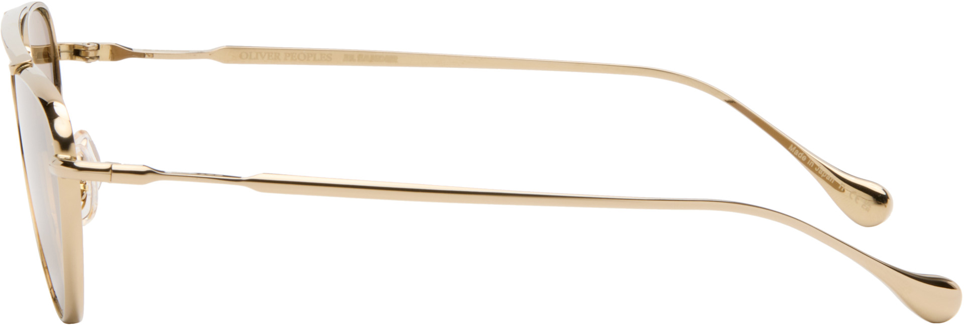 Jil Sander - Gold Oliver Peoples 'Edition 1' Aviator Sunglasses
