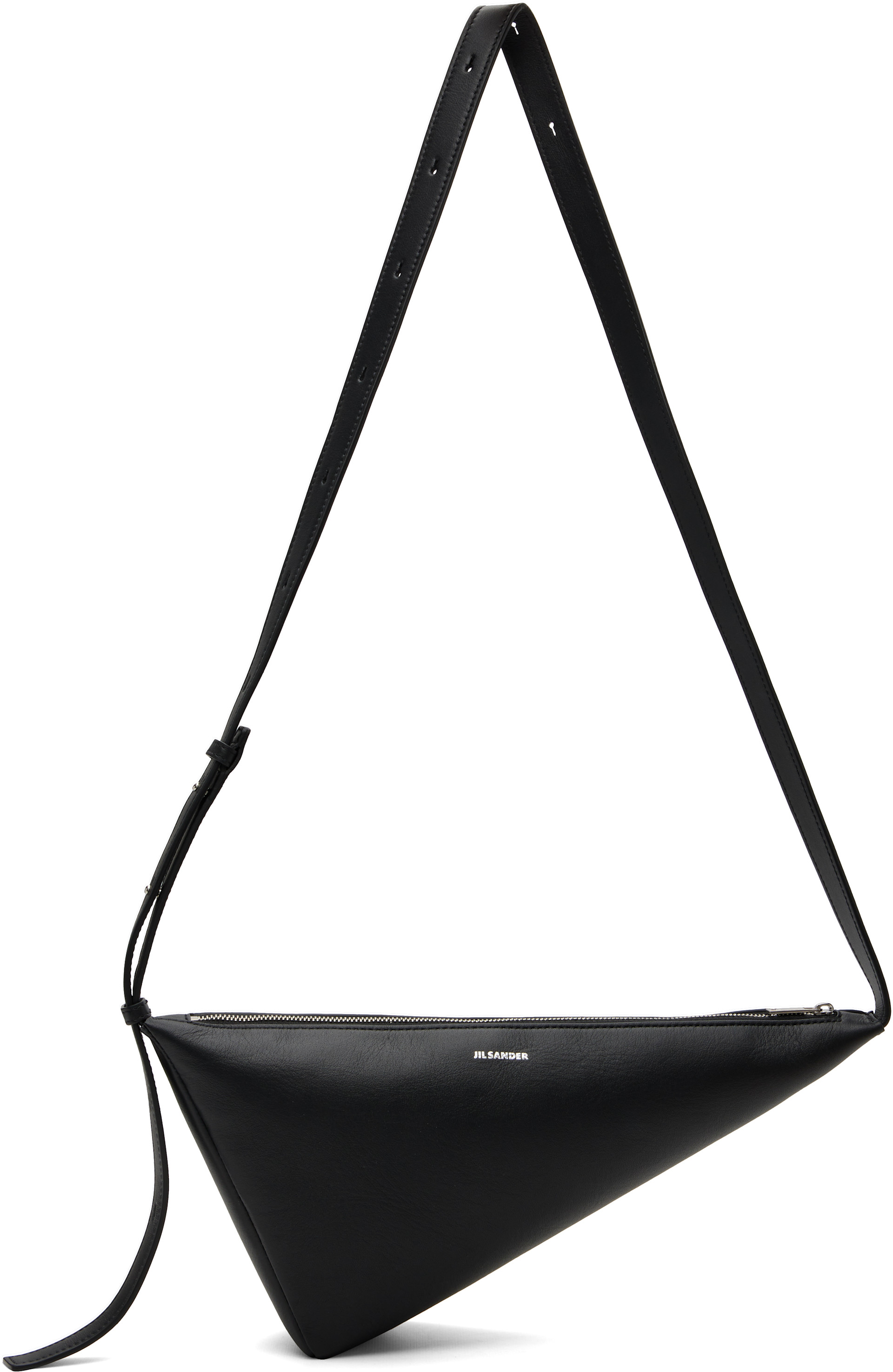 Jil Sander: ブラック Triangle クロスボディバッグ | SSENSE 日本