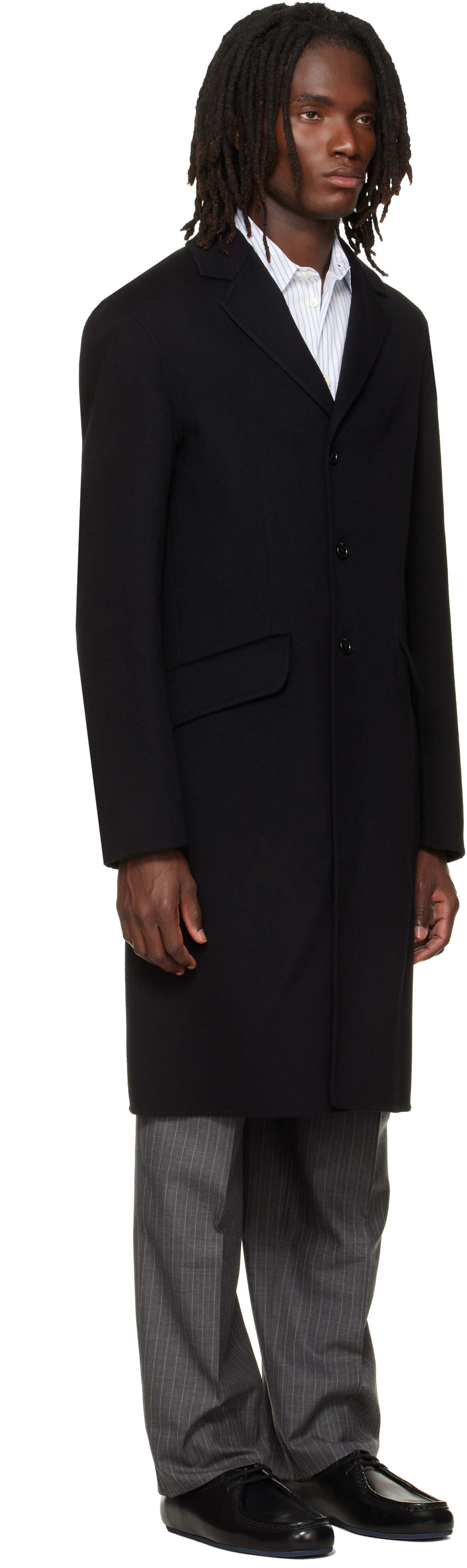 Jil Sander - Black Melton Coat