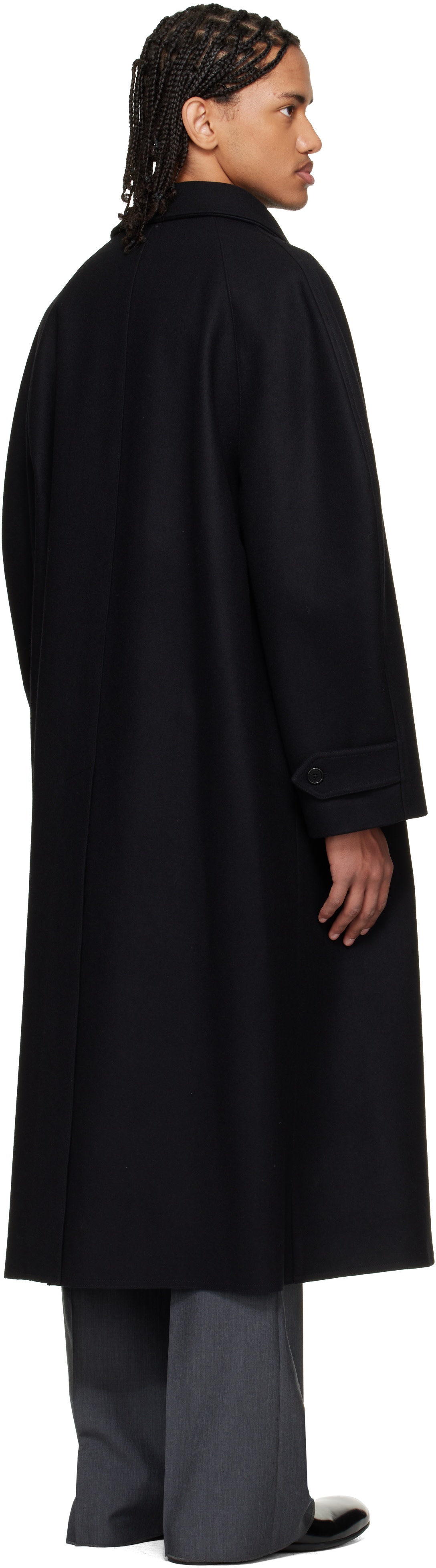 Jil Sander - Black Felt Wool Coat