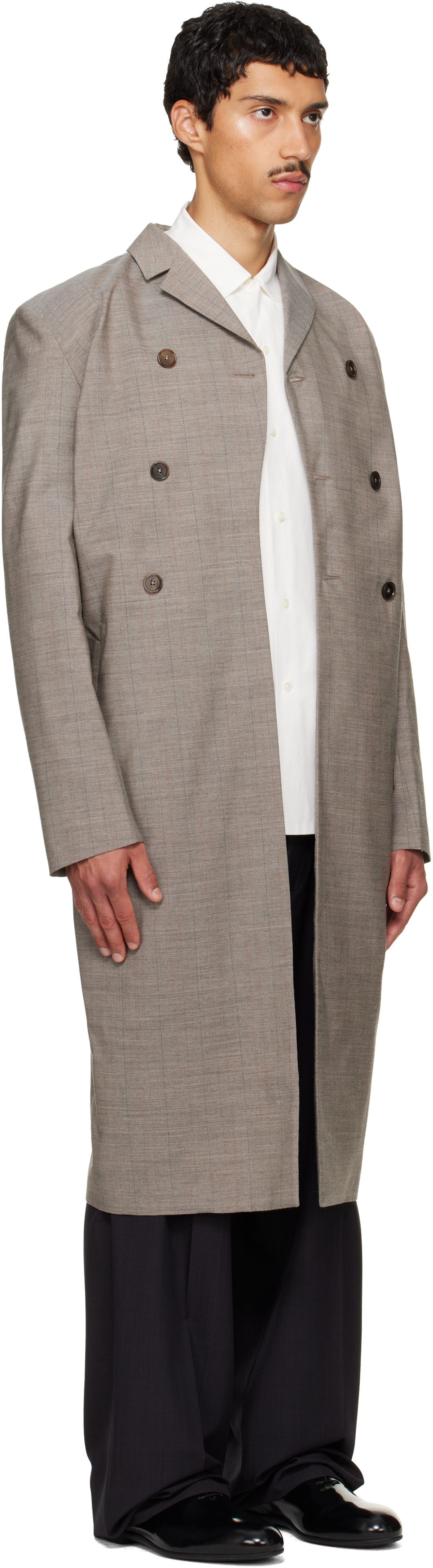 Jil Sander - Gray Double-Breasted Coat