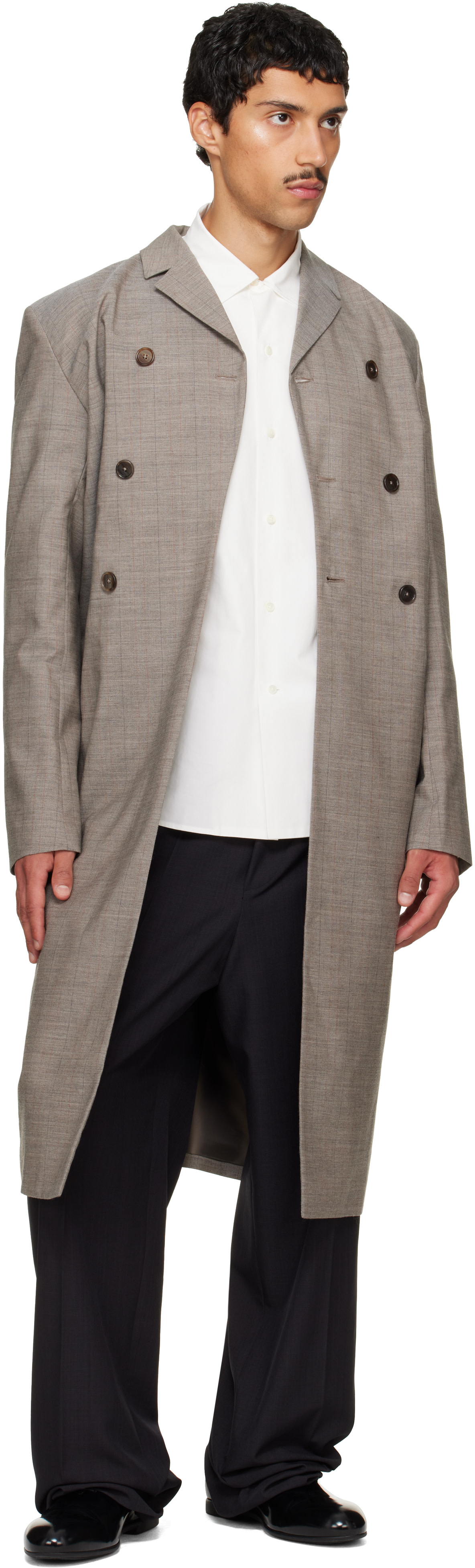 Jil Sander - Gray Double-Breasted Coat