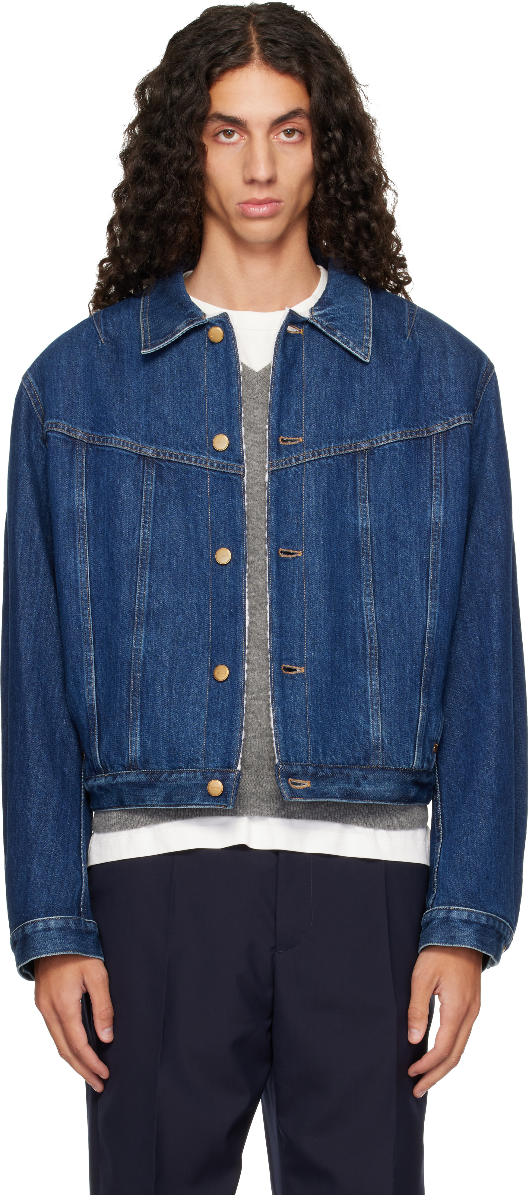 Jil Sander - Blue Fleece-Lined Denim Jacket
