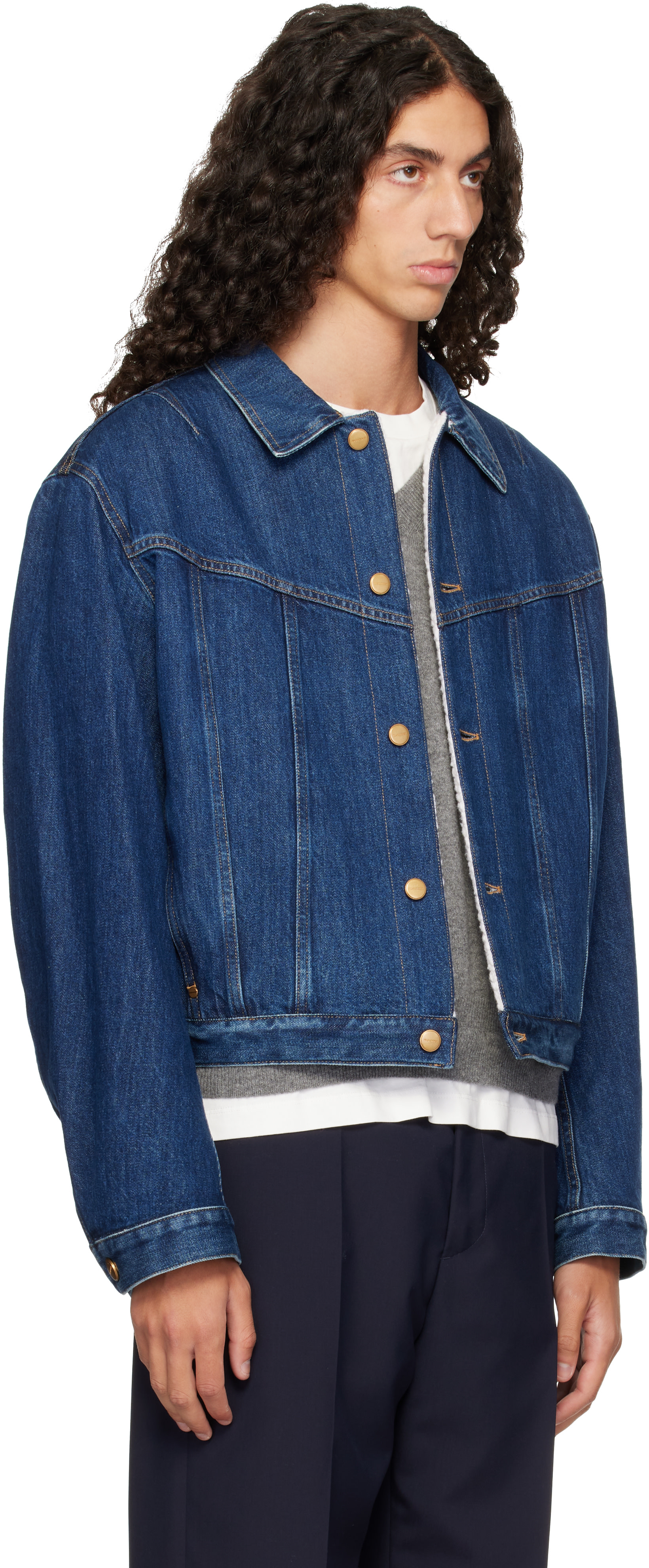 Jil Sander - Blue Fleece-Lined Denim Jacket