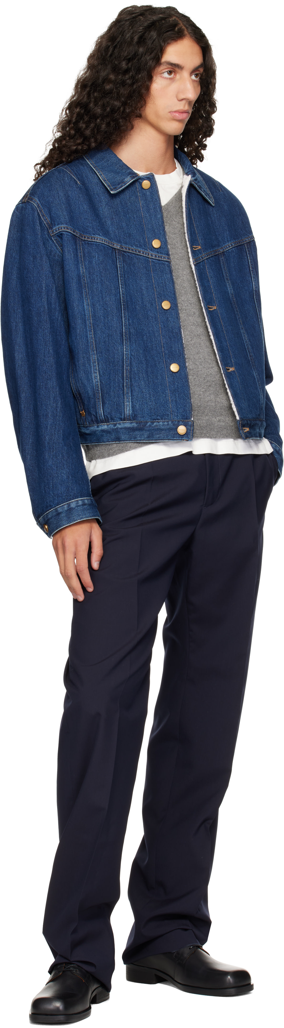 Jil Sander - Blue Fleece-Lined Denim Jacket
