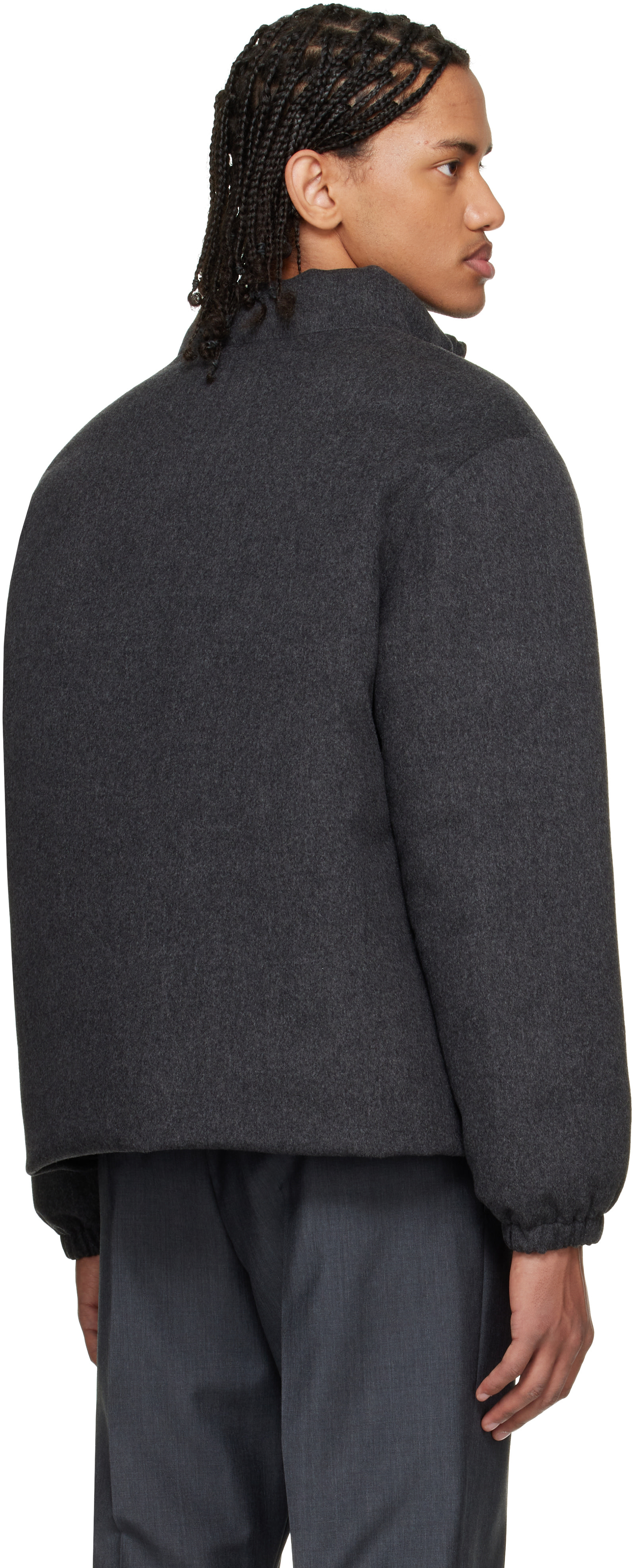 Jil Sander - Gray Wool Melton Down Jacket