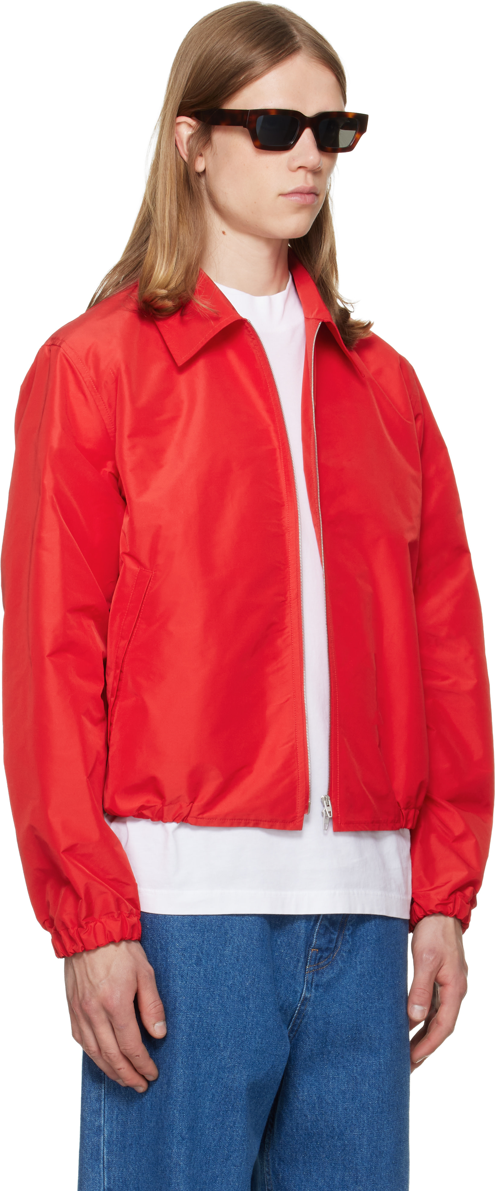 Jil Sander - Red Taffeta Jacket