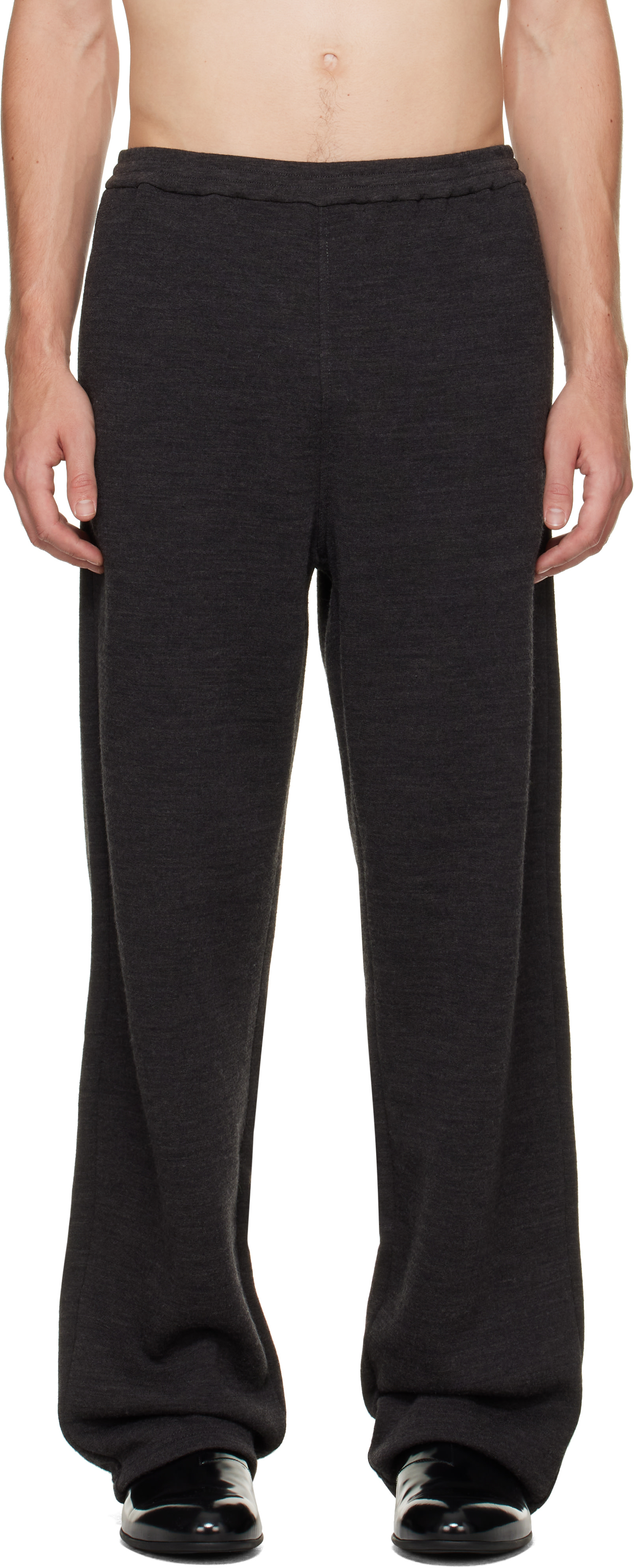 Jil Sander - Pantalon noir en molleton