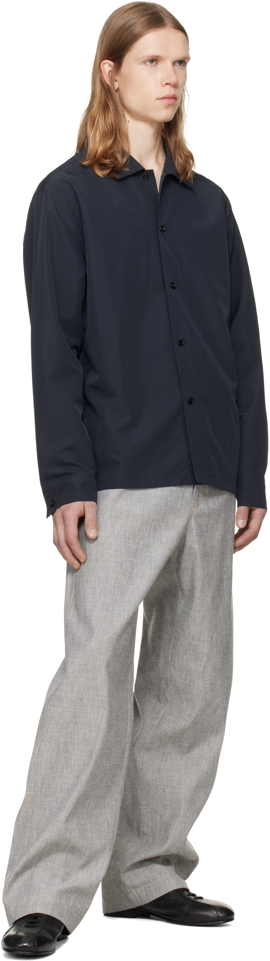Jil Sander - Chemise droite noire