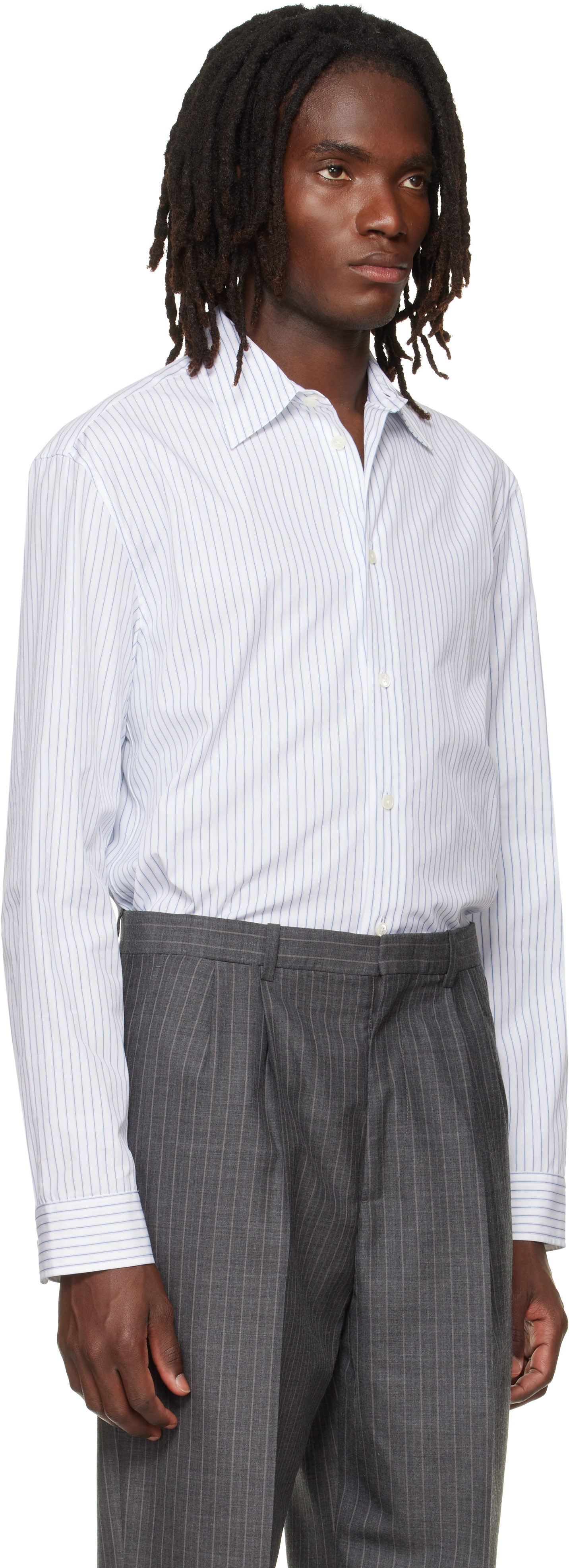 Jil Sander: White Cotton Poplin Shirt | SSENSE Australia