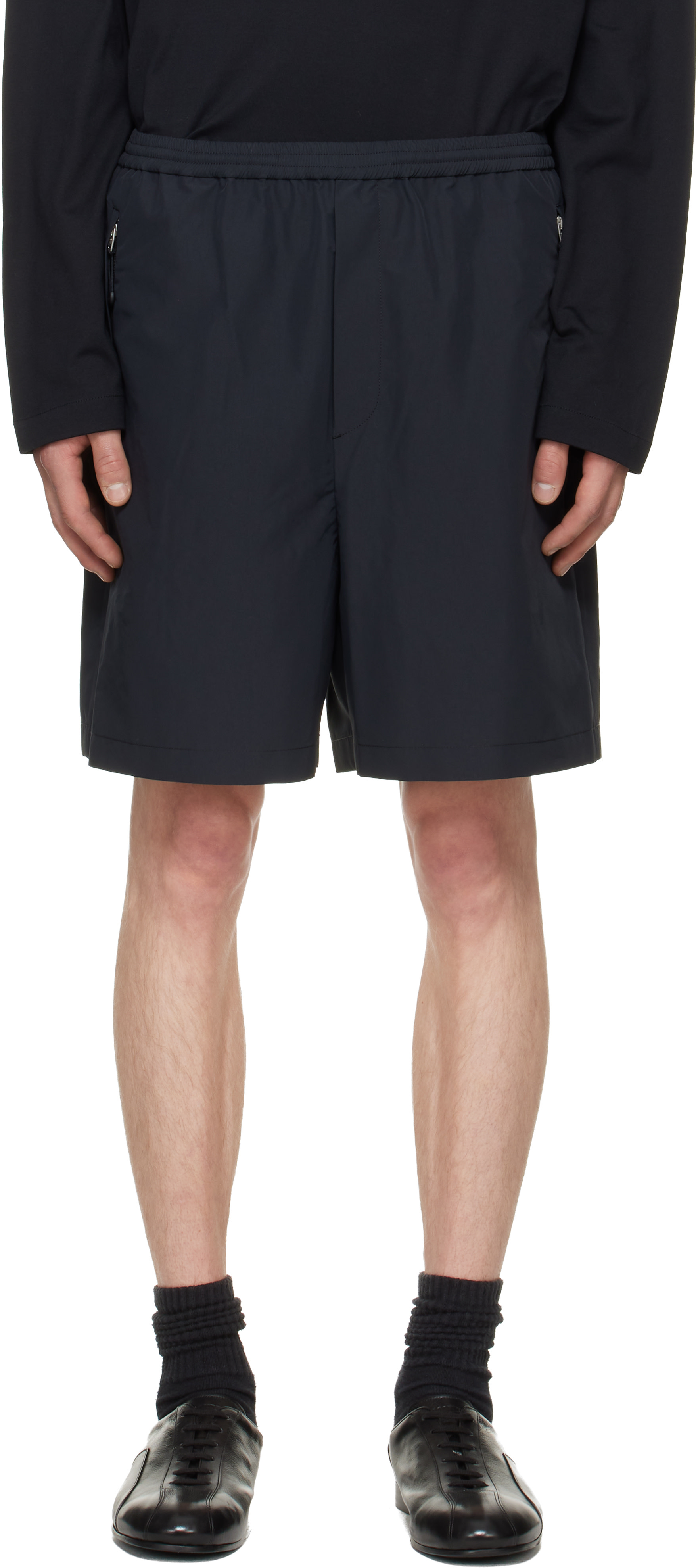 Jil Sander - Short noir en polyester