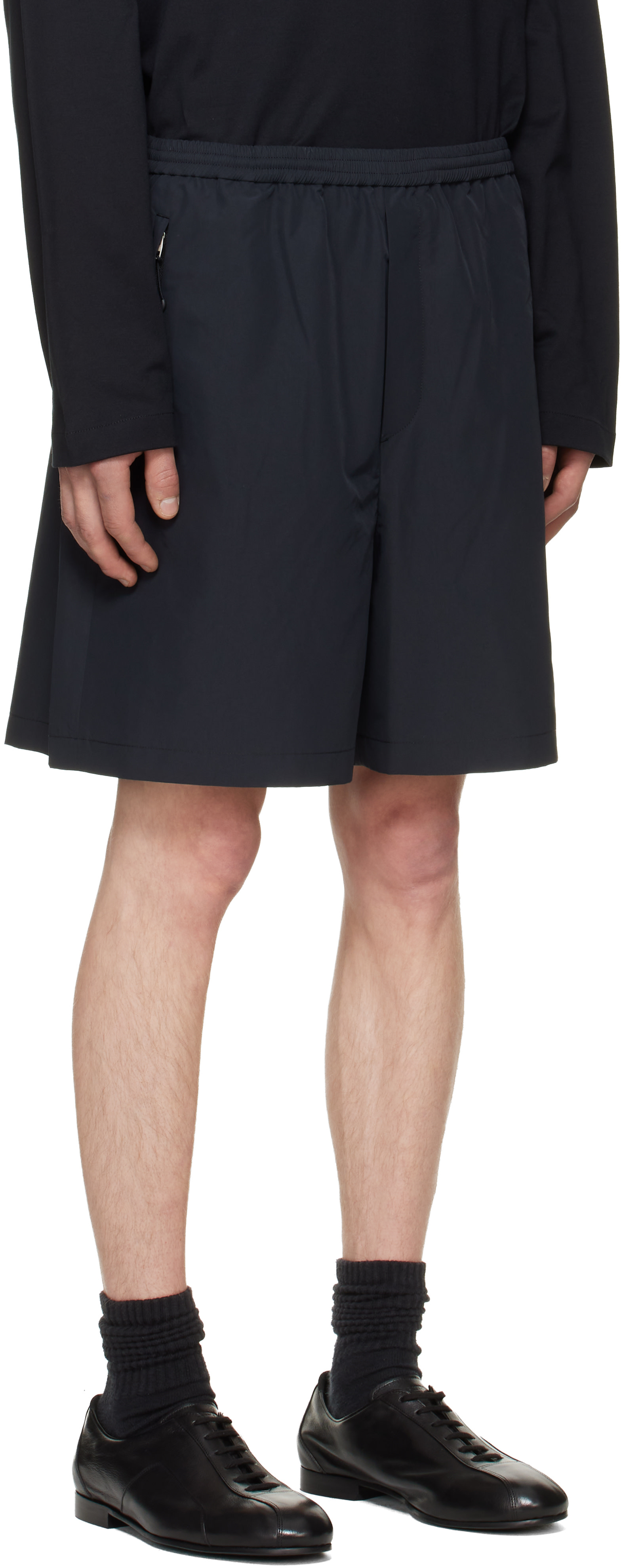 Jil Sander - Black Polyester Shorts