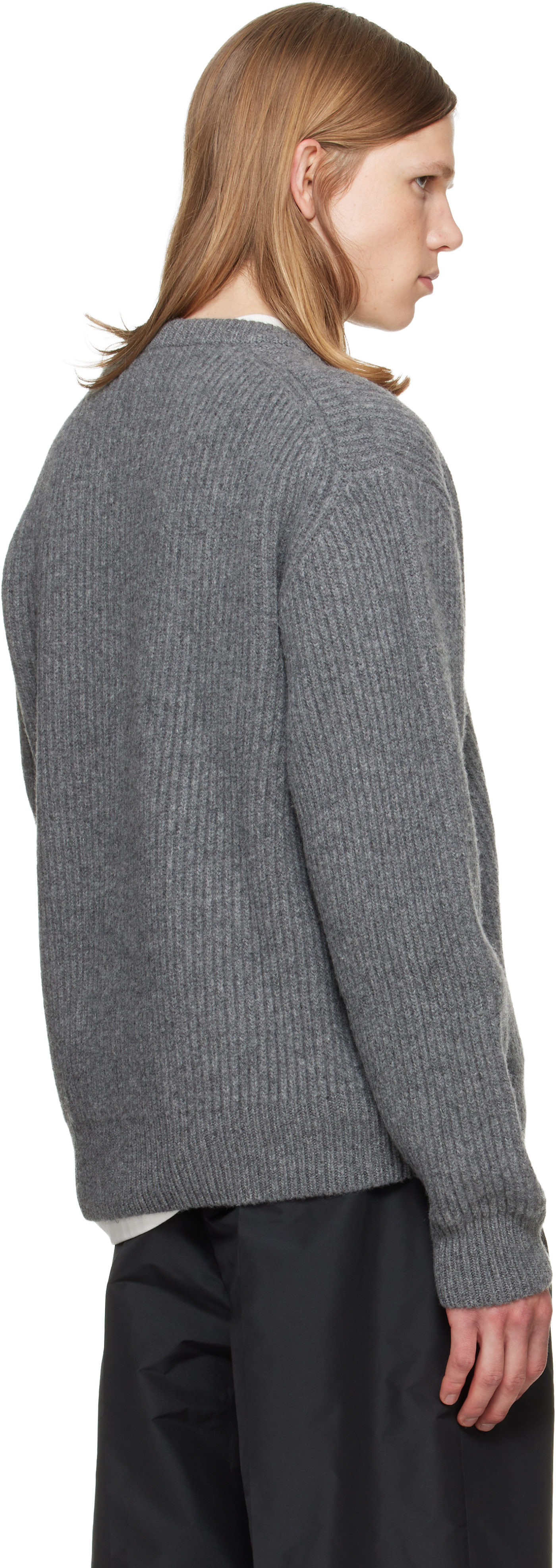 Jil Sander - Gray Wool Crew-Neck Sweater