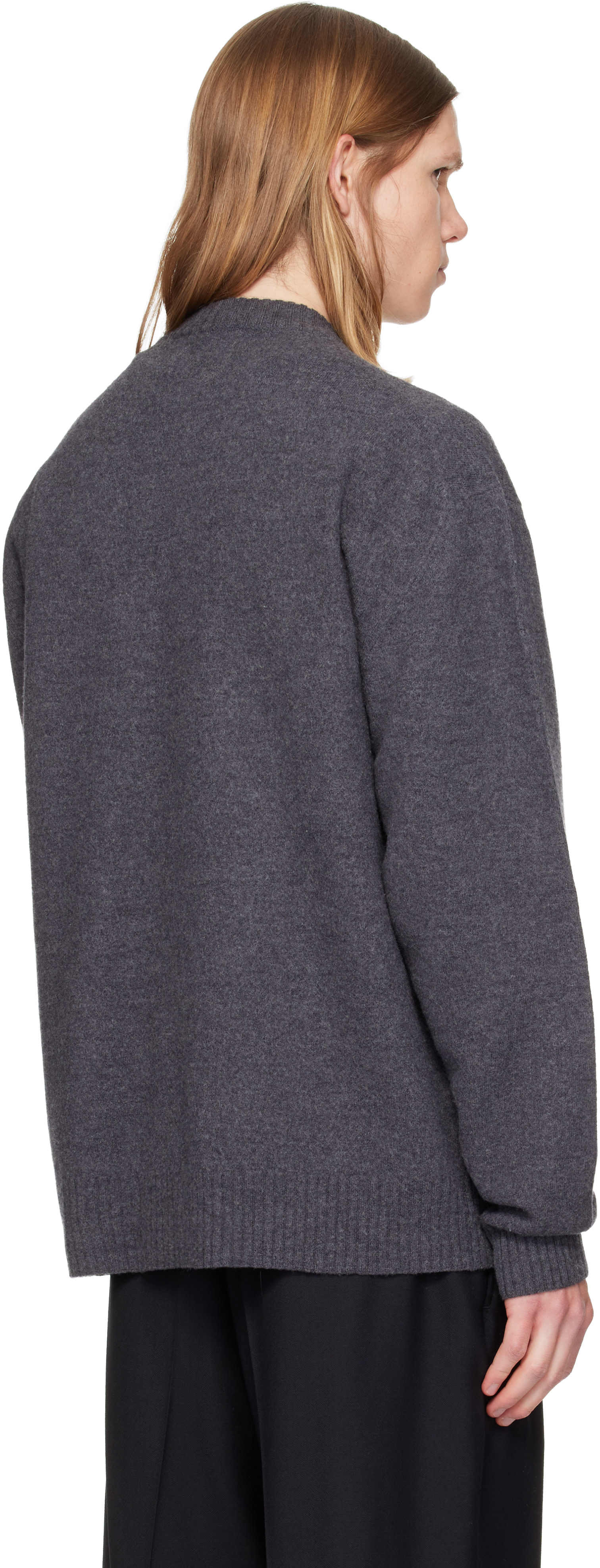 Jil Sander - Pull gris en laine