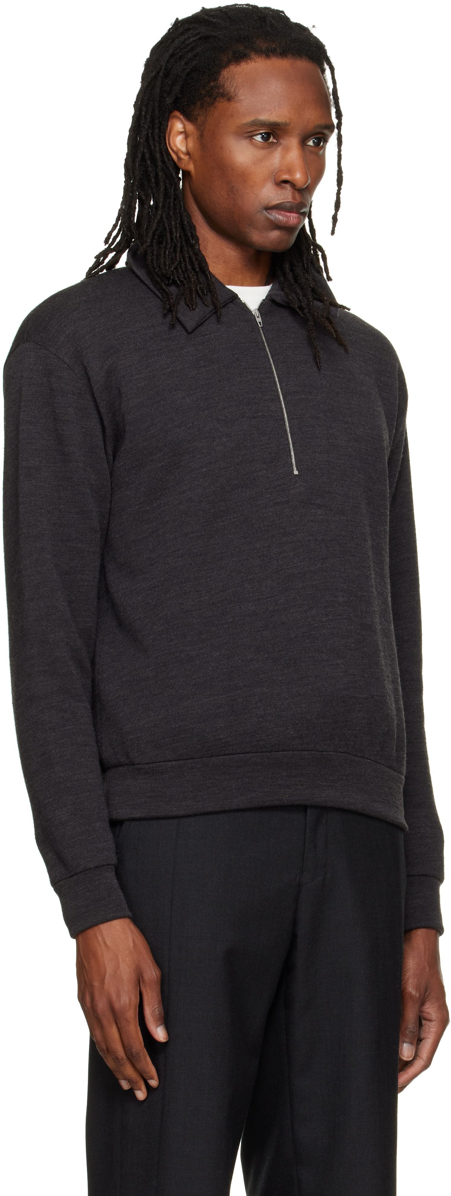 Jil Sander - Gray Cotton Blend Polo