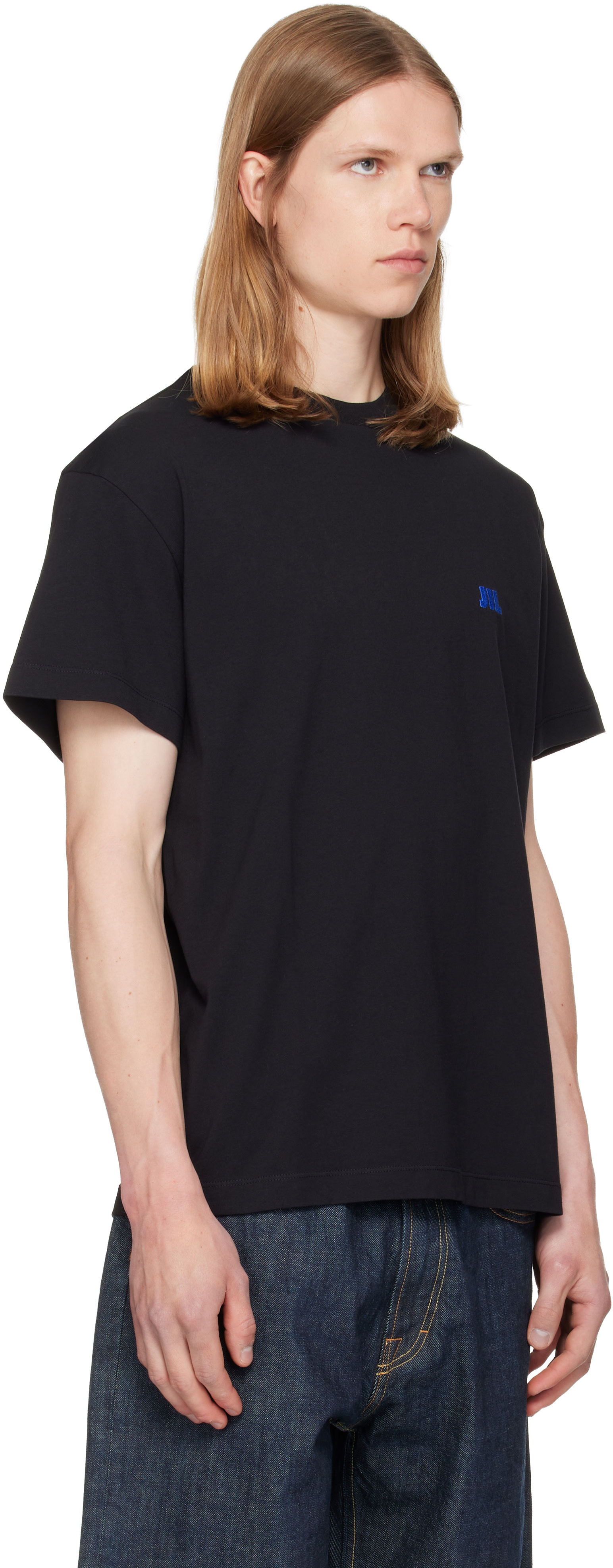 JIL SANDER 20SS Tシャツ Mサイズ Jil Sander: Black Embroidered T-shirt | SSENSE