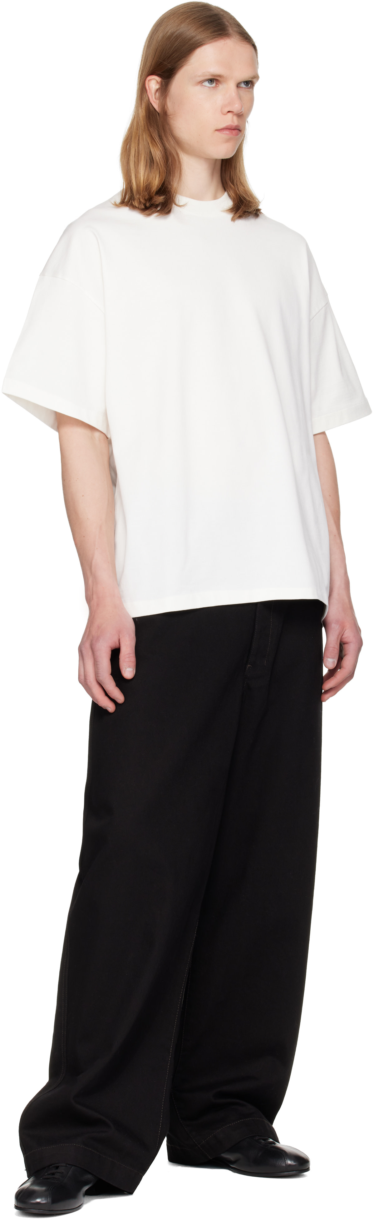 Jil Sander: ホワイト クルーネック Tシャツ | SSENSE 日本