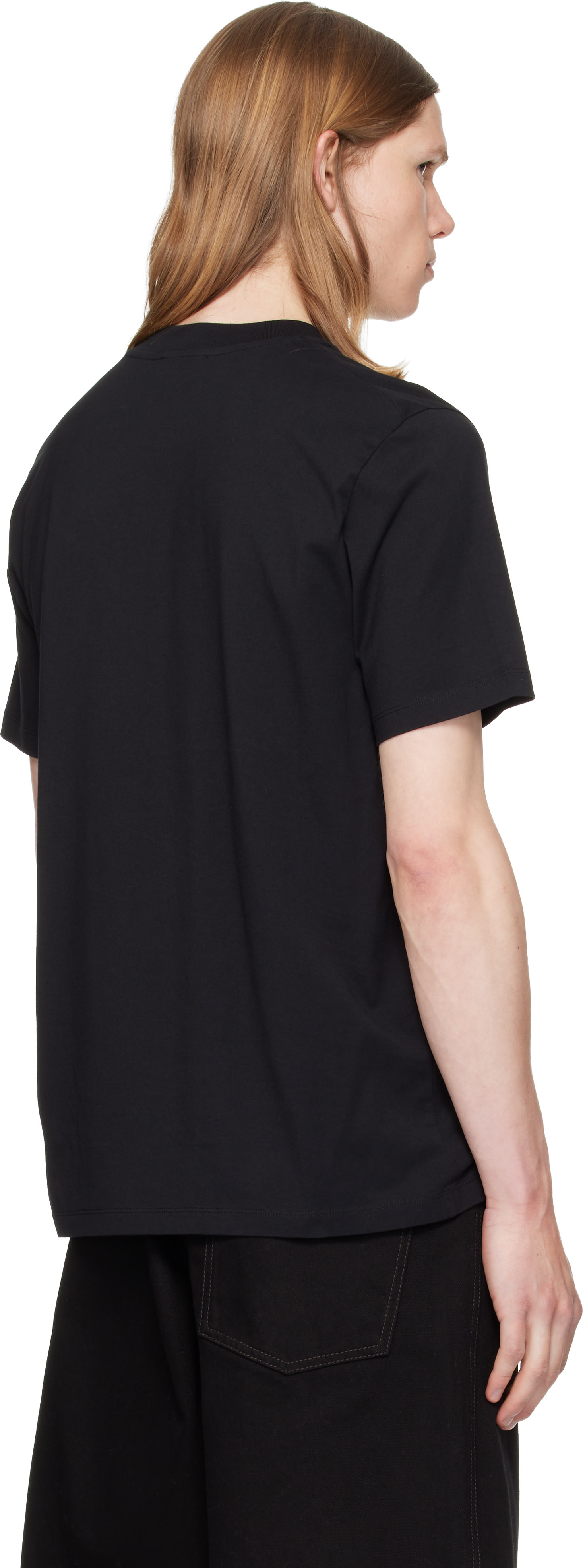 JIL SANDER+ クルーネック Tシャツ ブラック　L Jil Sander: ブラック クルーネックTシャツ | SSENSE 日本
