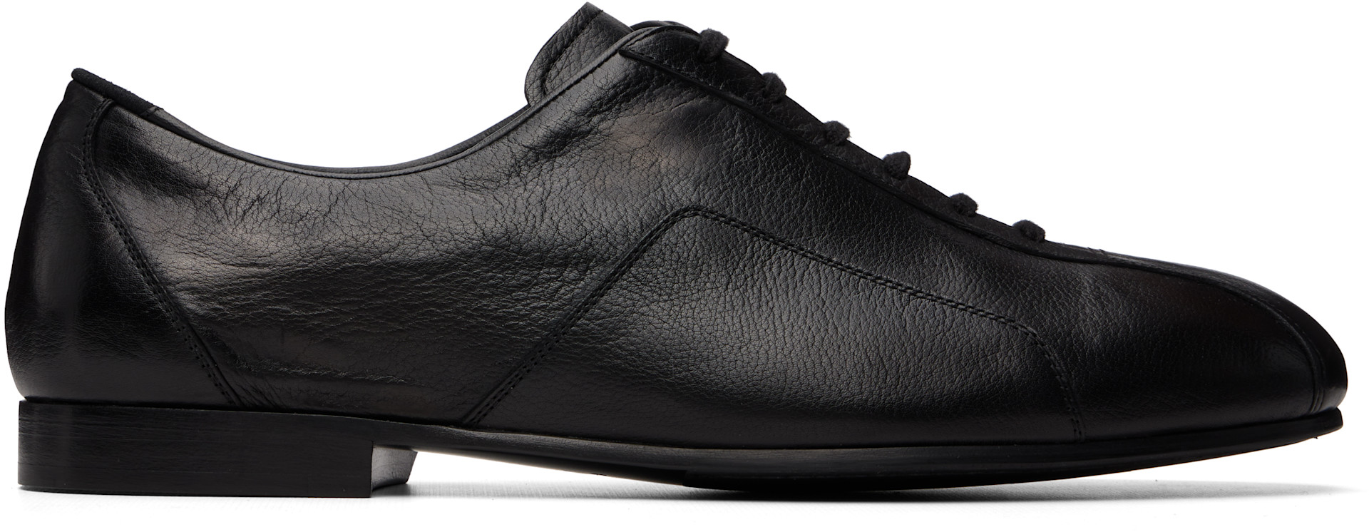 Jil Sander: Black Hamburg Lace-Up Oxfords | SSENSE