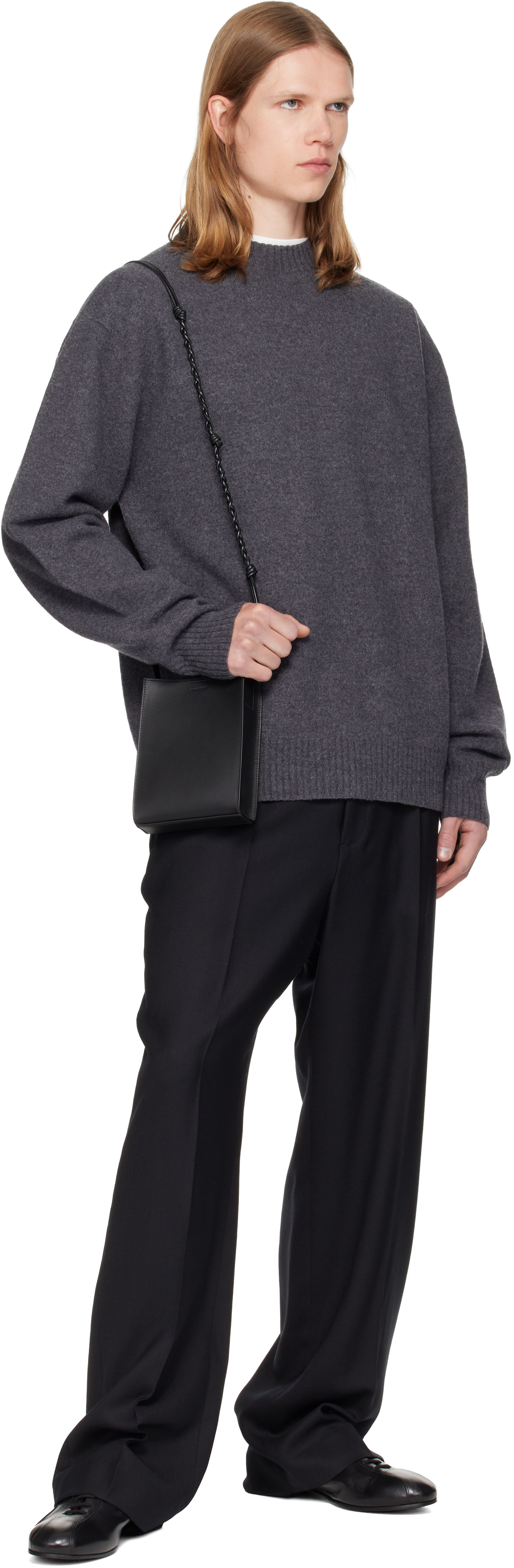 Jil Sander: Black Hamburg Lace-Up Oxfords | SSENSE