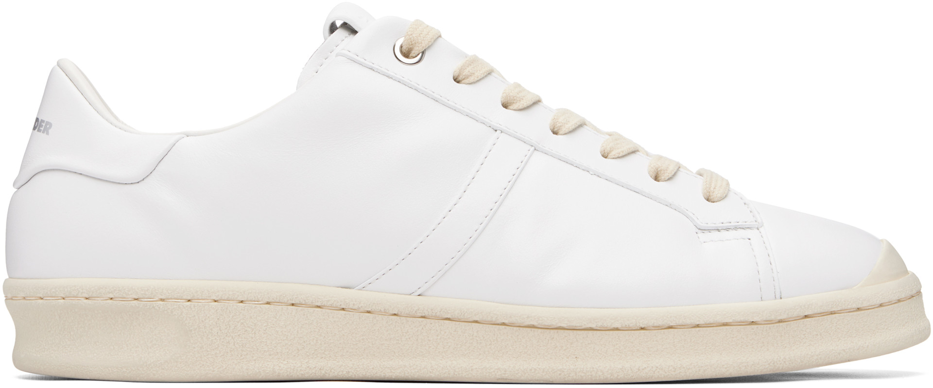 Jil Sander - Baskets blanches en cuir de veau