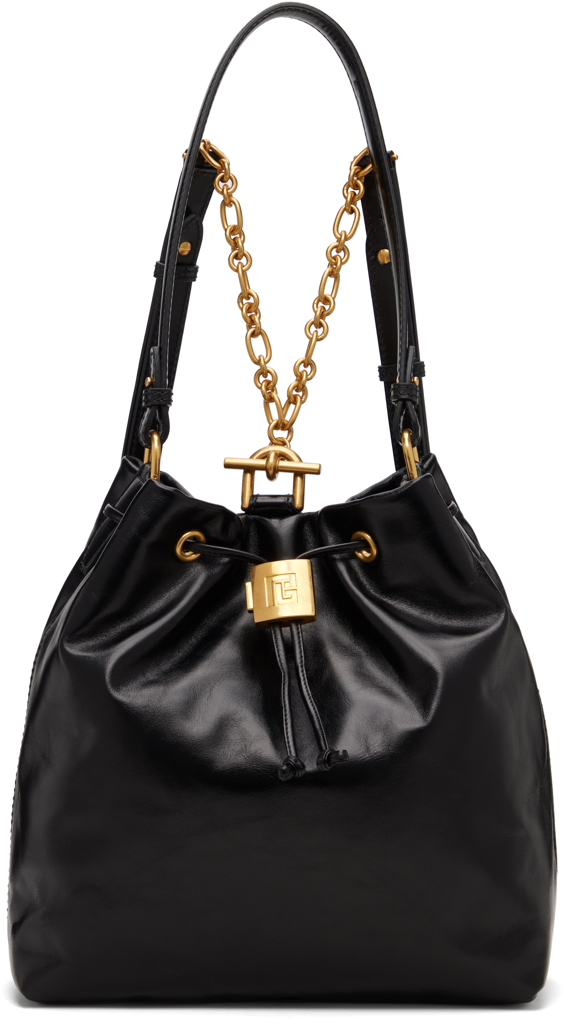 BALMAIN - Black Pulse Calfskin Leather Backpack