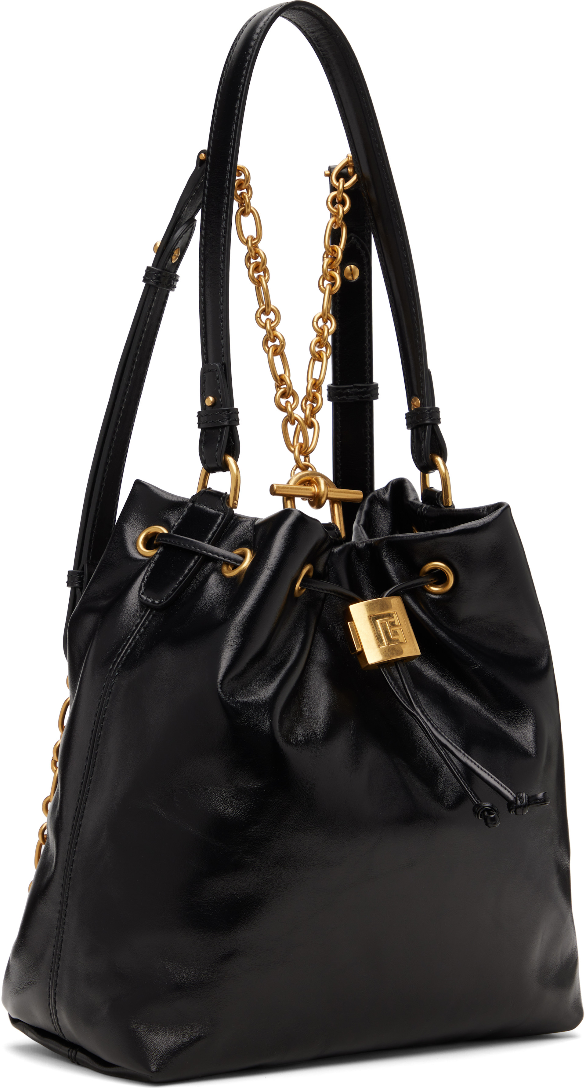 BALMAIN - Black Pulse Calfskin Leather Backpack