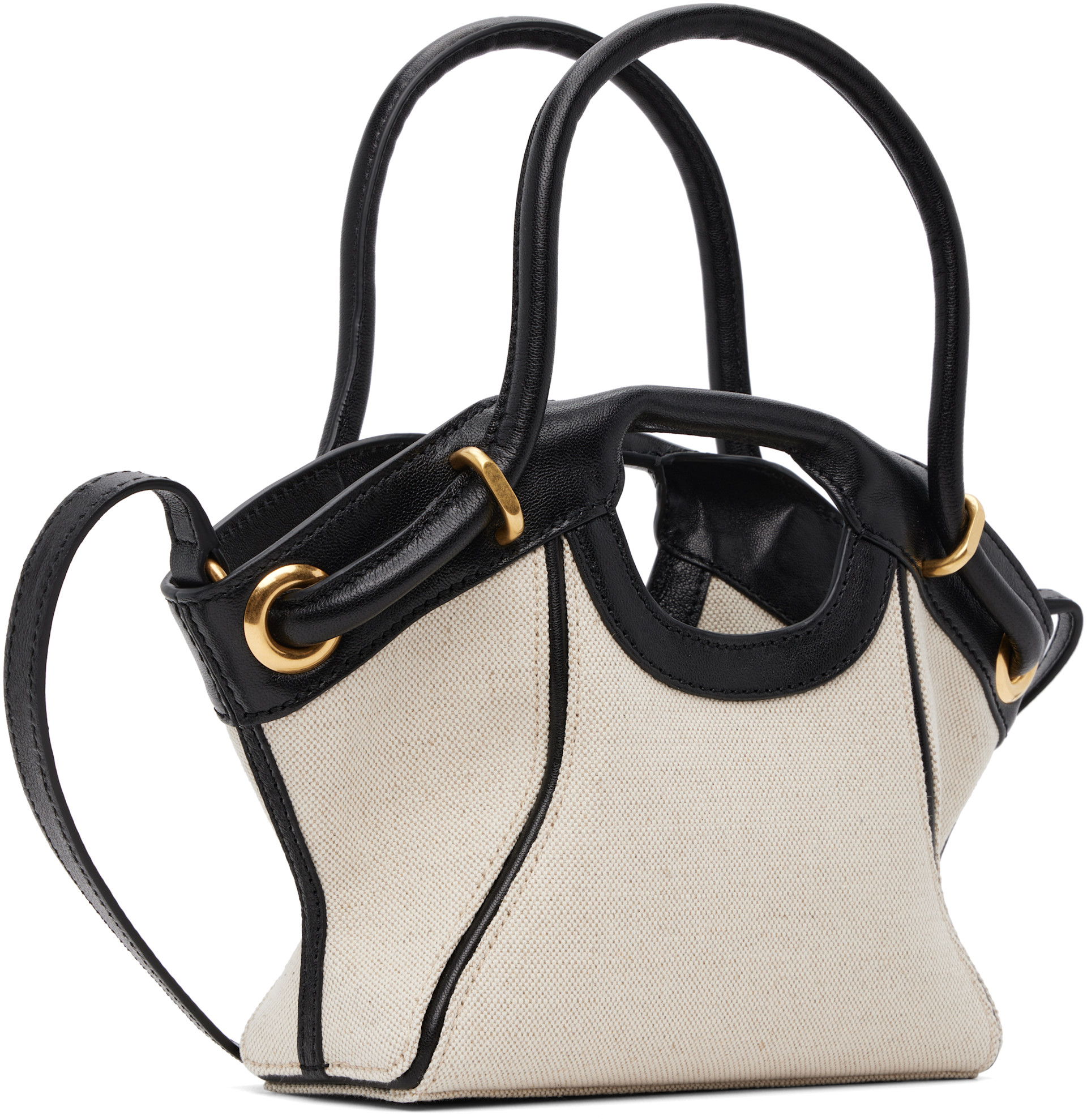 Balmain - Petit sac noir et blanc cassé