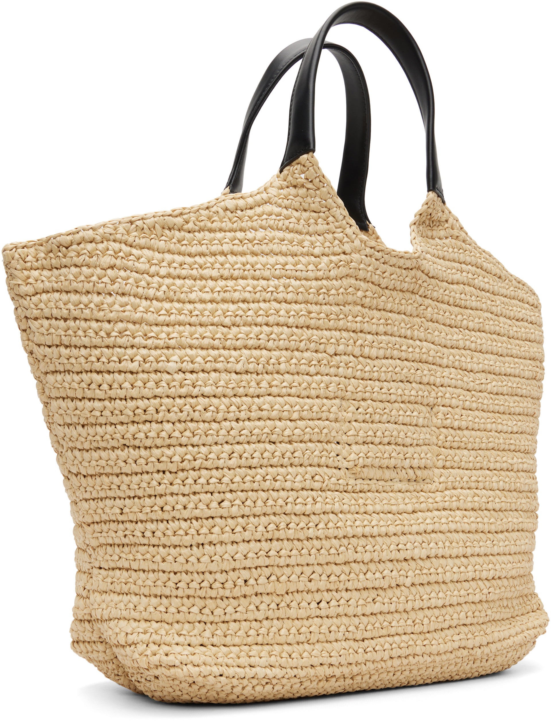 Balmain - Cabas beige en crochet à logo