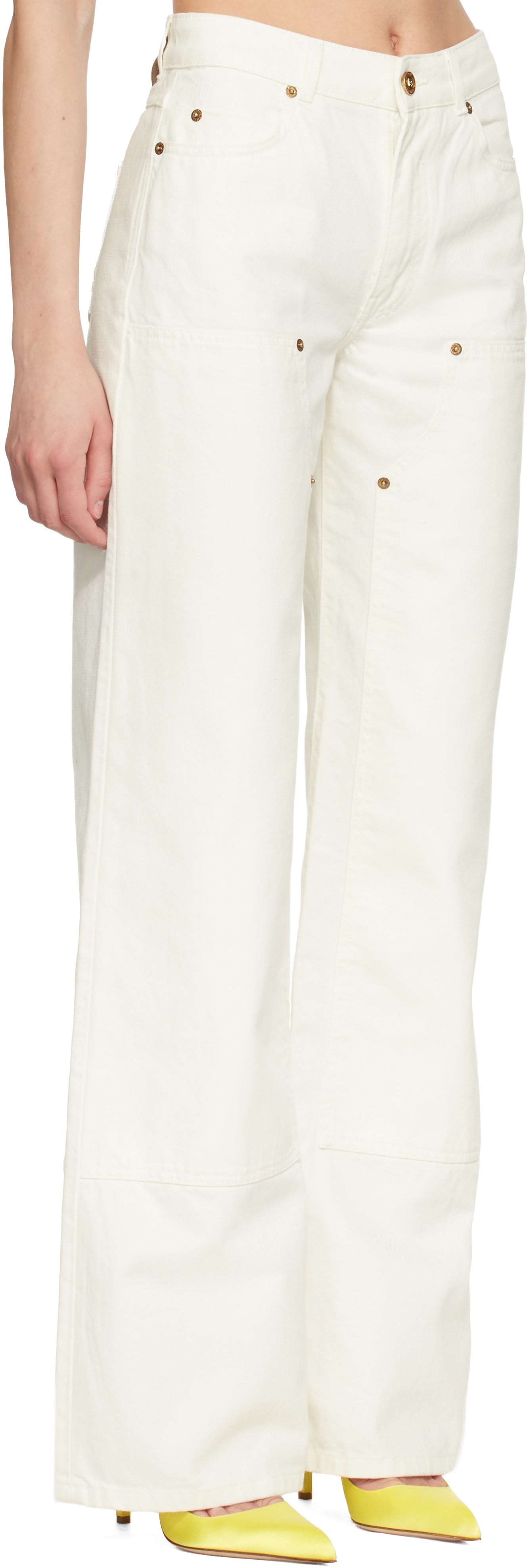 Balmain - Jean décontracté blanc cassé